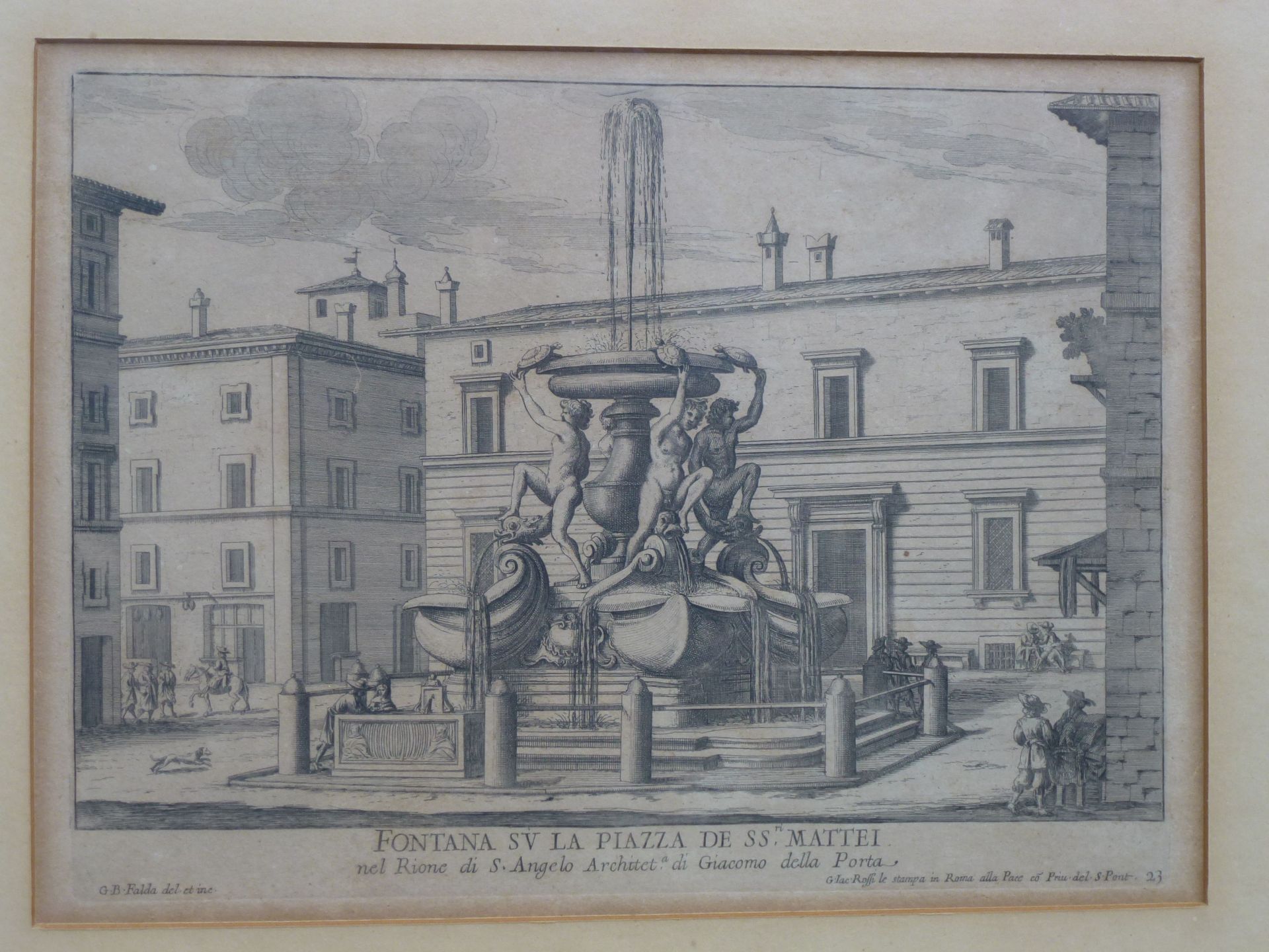 3 Kupferstiche, G. Vasi, G.B.Falda, F.Cicconetti, 18.Jh. - Bild 2 aus 4