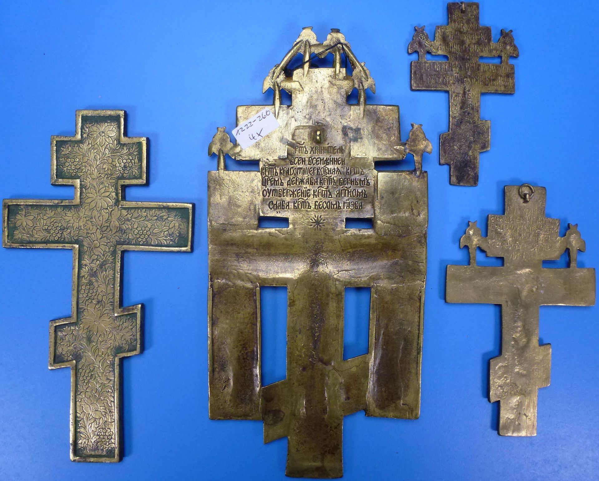 4 orthodoxe Kreuze, Russland, 19./20.Jh. - Bild 2 aus 2