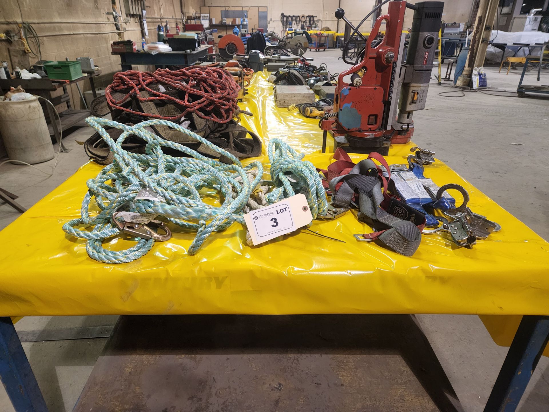 Lot of Safety Harnesses and Rope