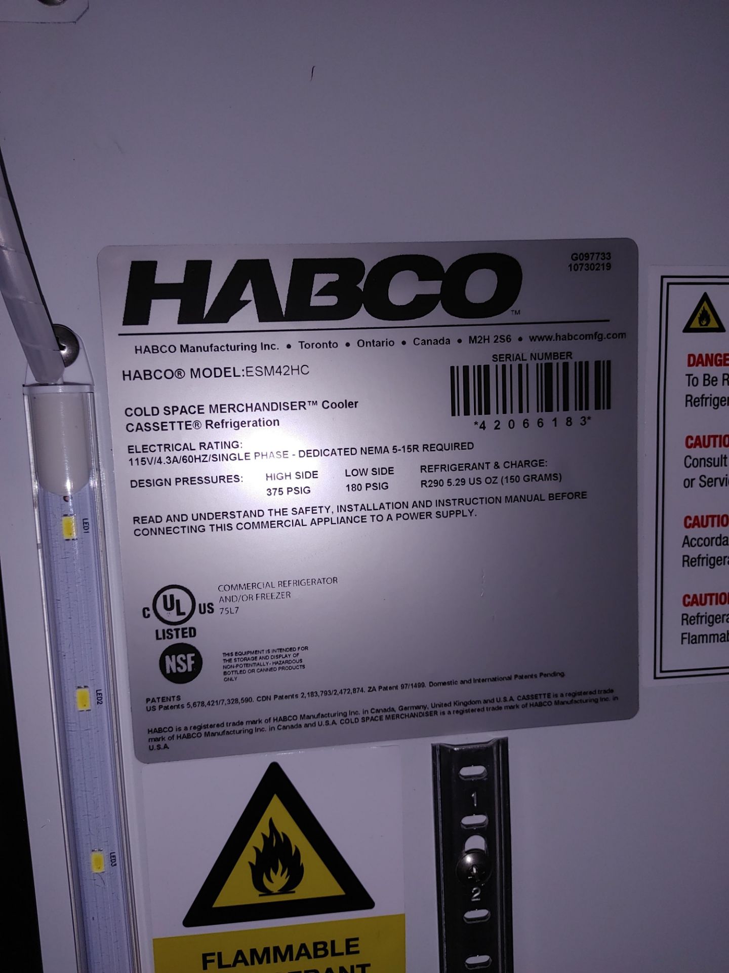 Habco "ESM42HC" 2 Door Refrigerator S/N 42066183 - Image 2 of 2