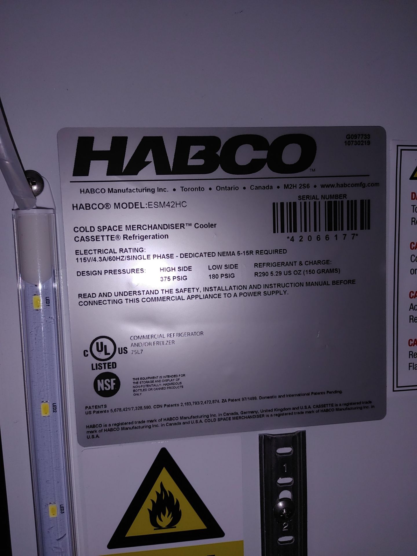 Habco "ESM42HC" 2 Door Refrigerator S/N 42066177 - Image 2 of 2