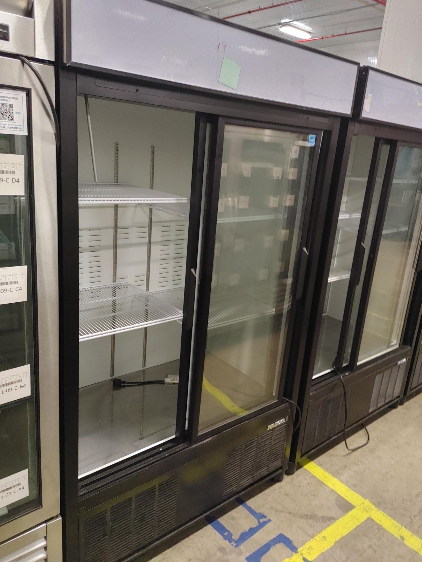 Habco "ESM42HC" 2 Door Glass Front Refrigerator S/N 42066176