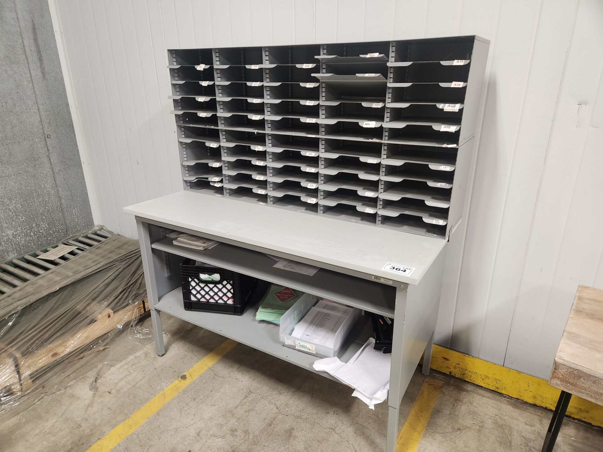 ULINE 5' Shipping Desk w/ Mail Sorter