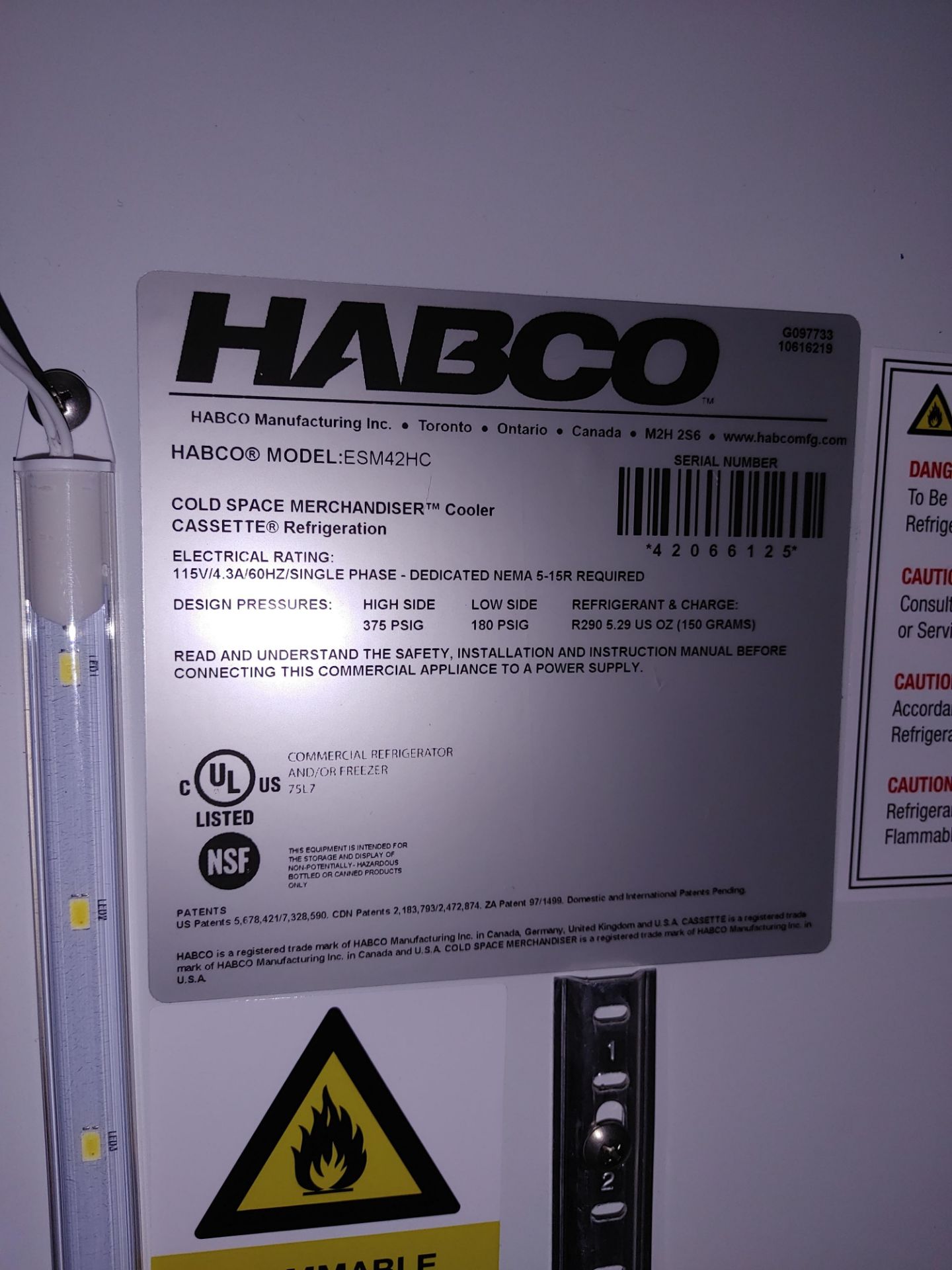 Habco "ESM42HC" 2 Door Refrigerator S/N 42066125 - Image 2 of 2