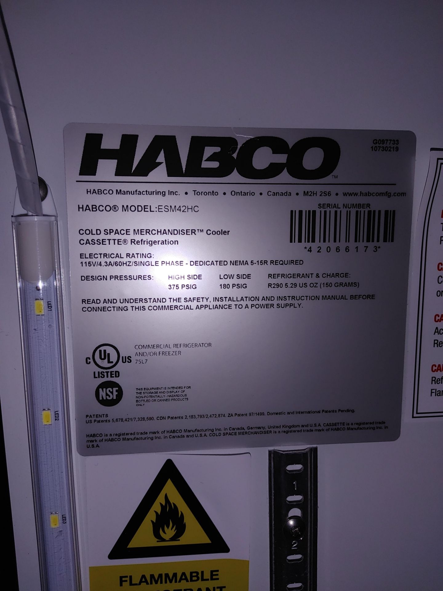 Habco "ESM42HC" 2 Door Refrigerator S/N 42066173 - Image 2 of 2