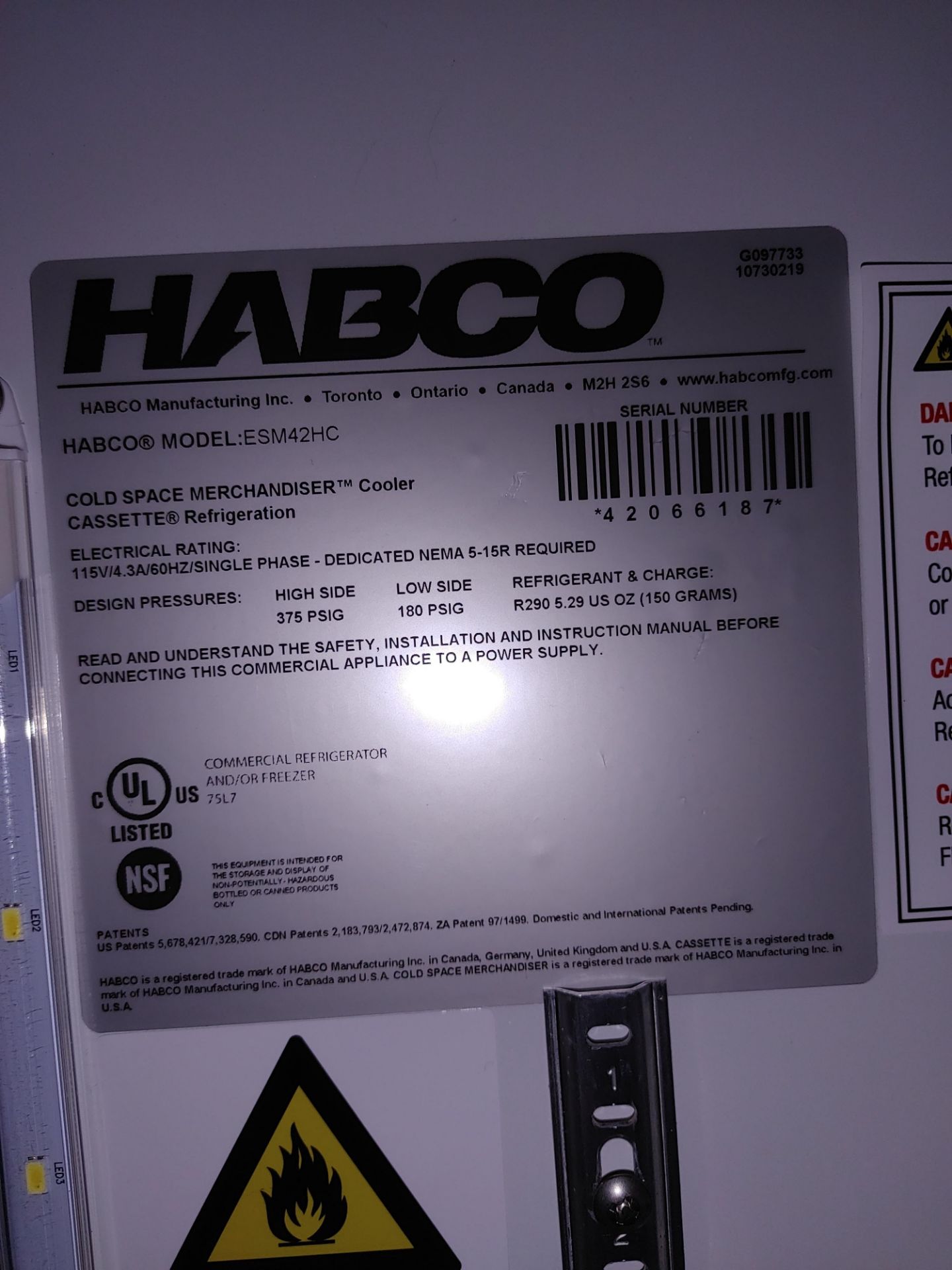 Habco "ESM42HC" 2 Door Refrigerator S/N 420656187 - Image 2 of 2