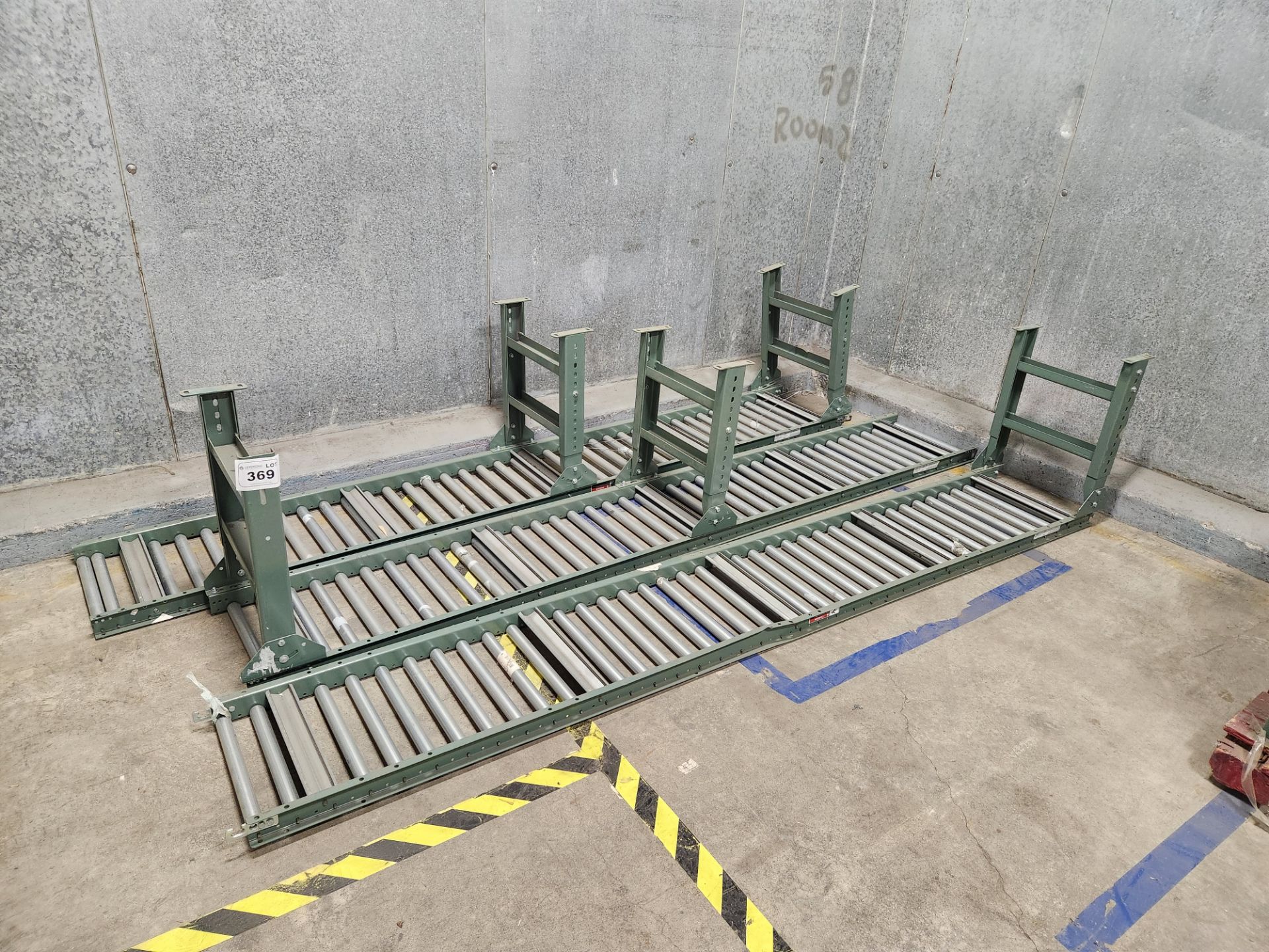 3 - 10' ULINE Gravity Roller Conveyors