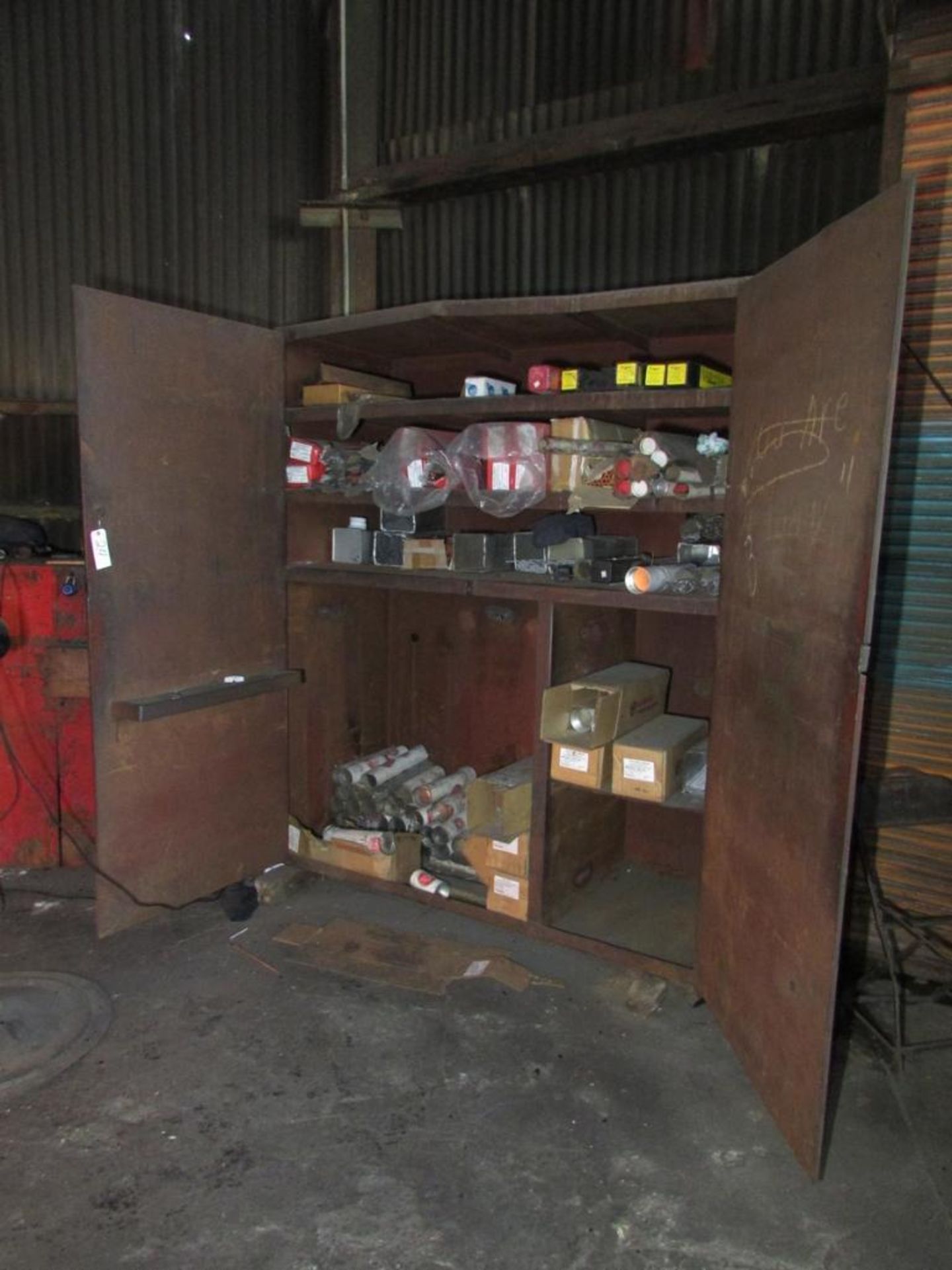 2-Door Cabinet With Assorted Welding Rod, Electrodes and Supplies