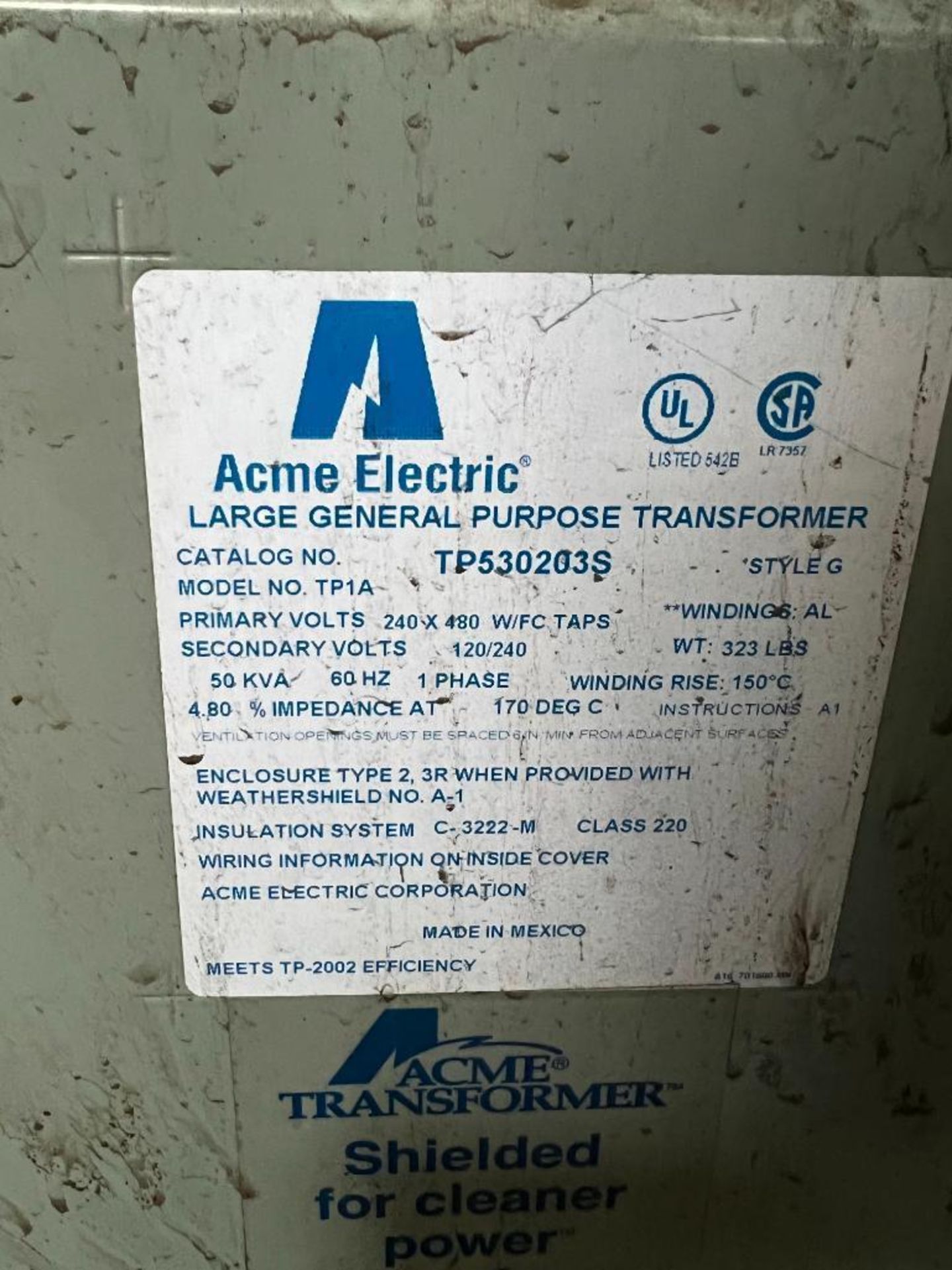 Acme Electric Transformer, Switchgear and Panelboard - Image 2 of 3