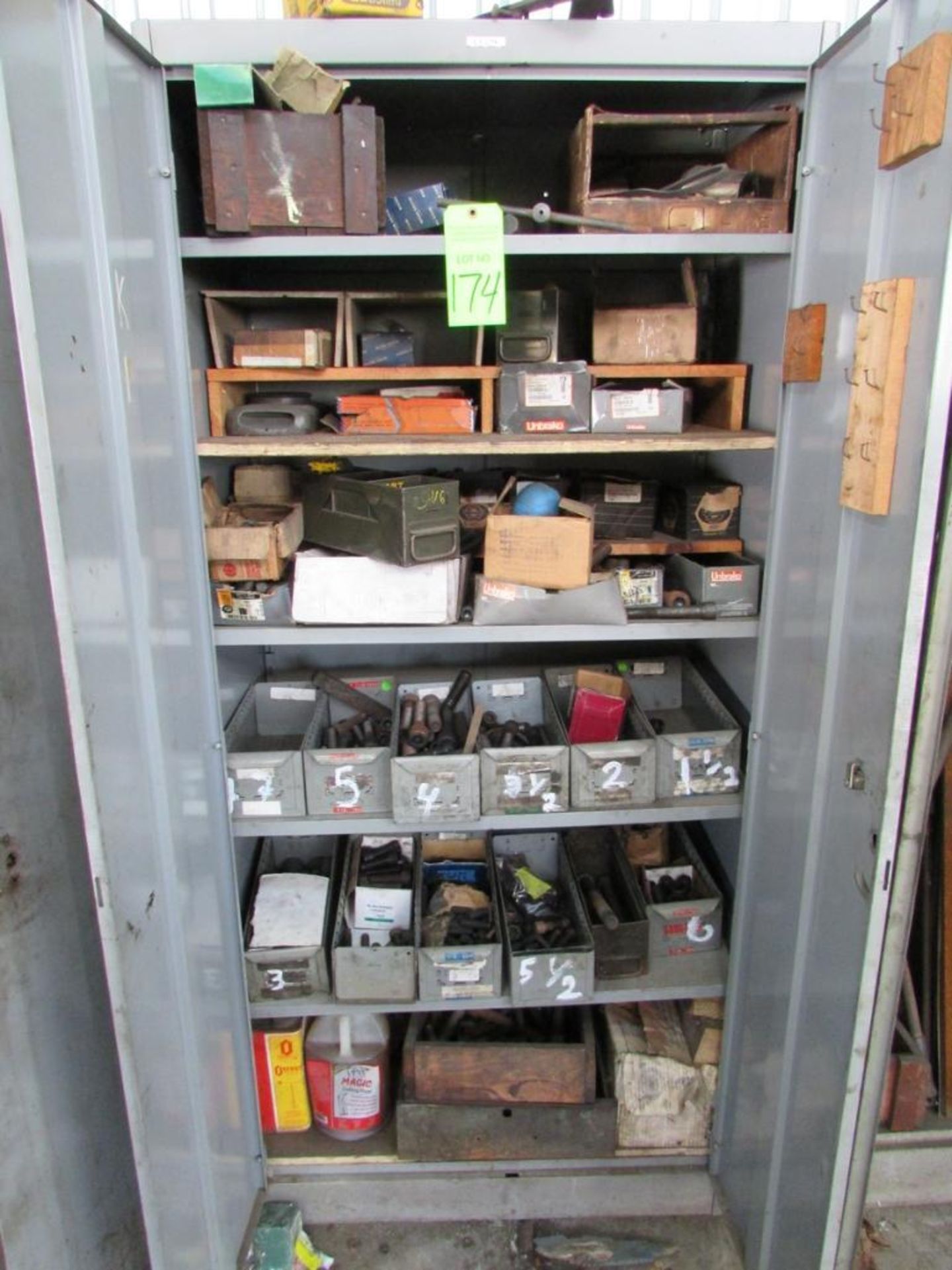 2-Door Cabinet With Assorted Hardware and Contents