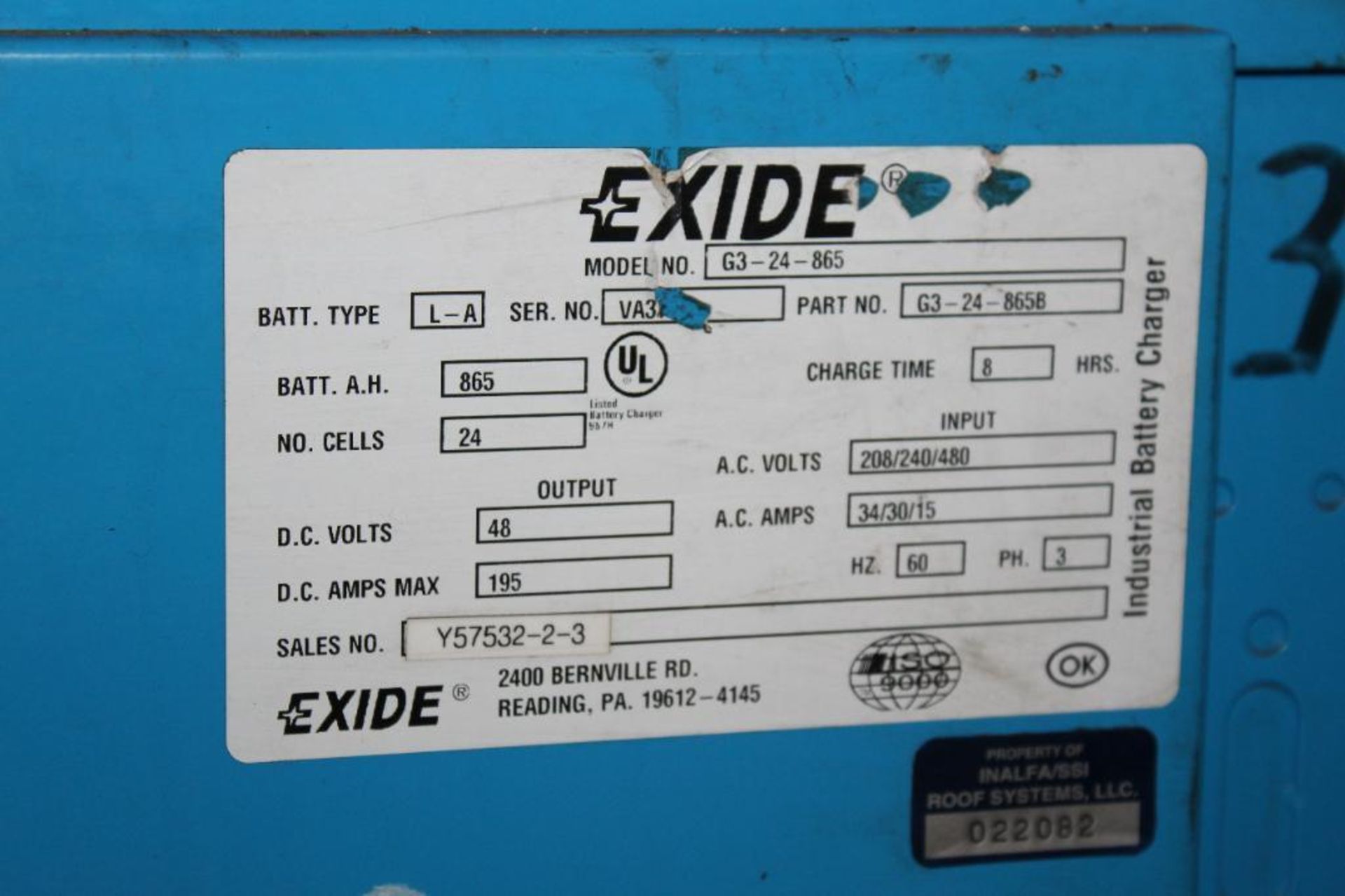 Exide System 3000 Type G Charger - Image 2 of 3