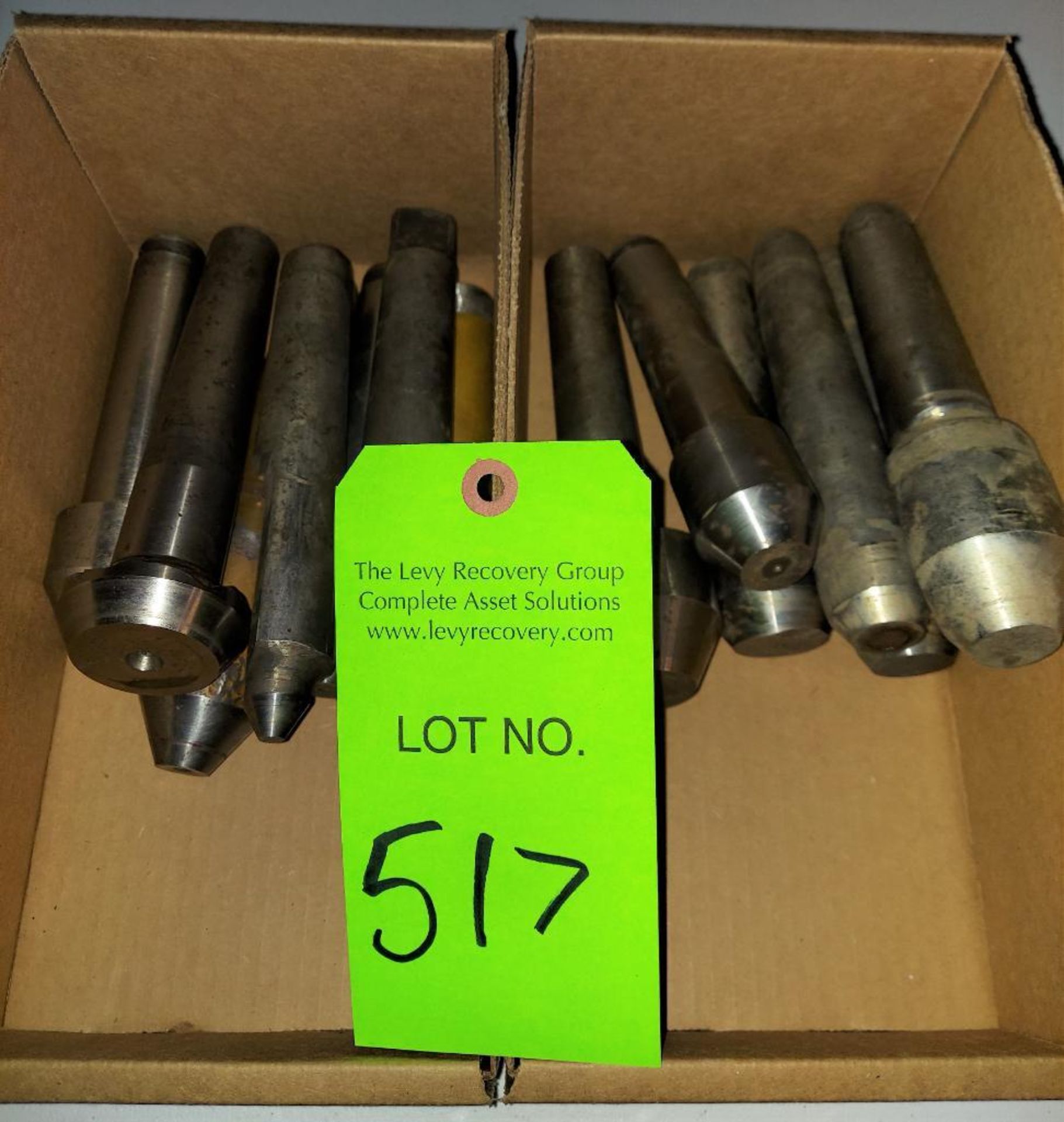 Lot of Various Size Tailstock Arbors