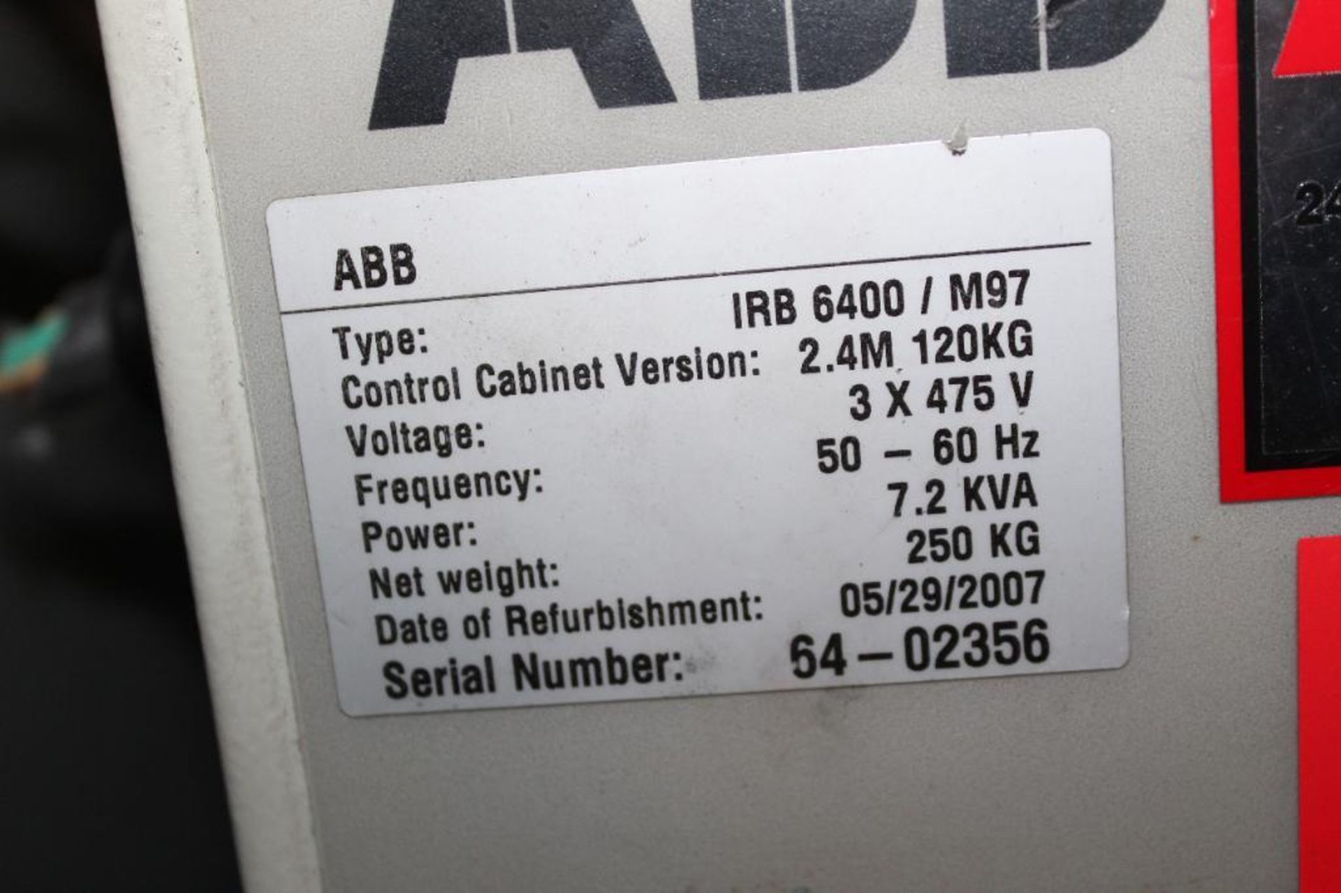 2007 ABB IRB6400/M97 - Image 3 of 3