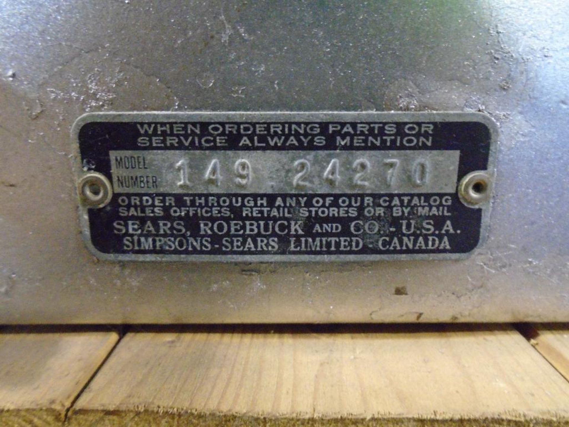 Sears Craftsman Tablesaw Model:149 24270 - Image 2 of 5