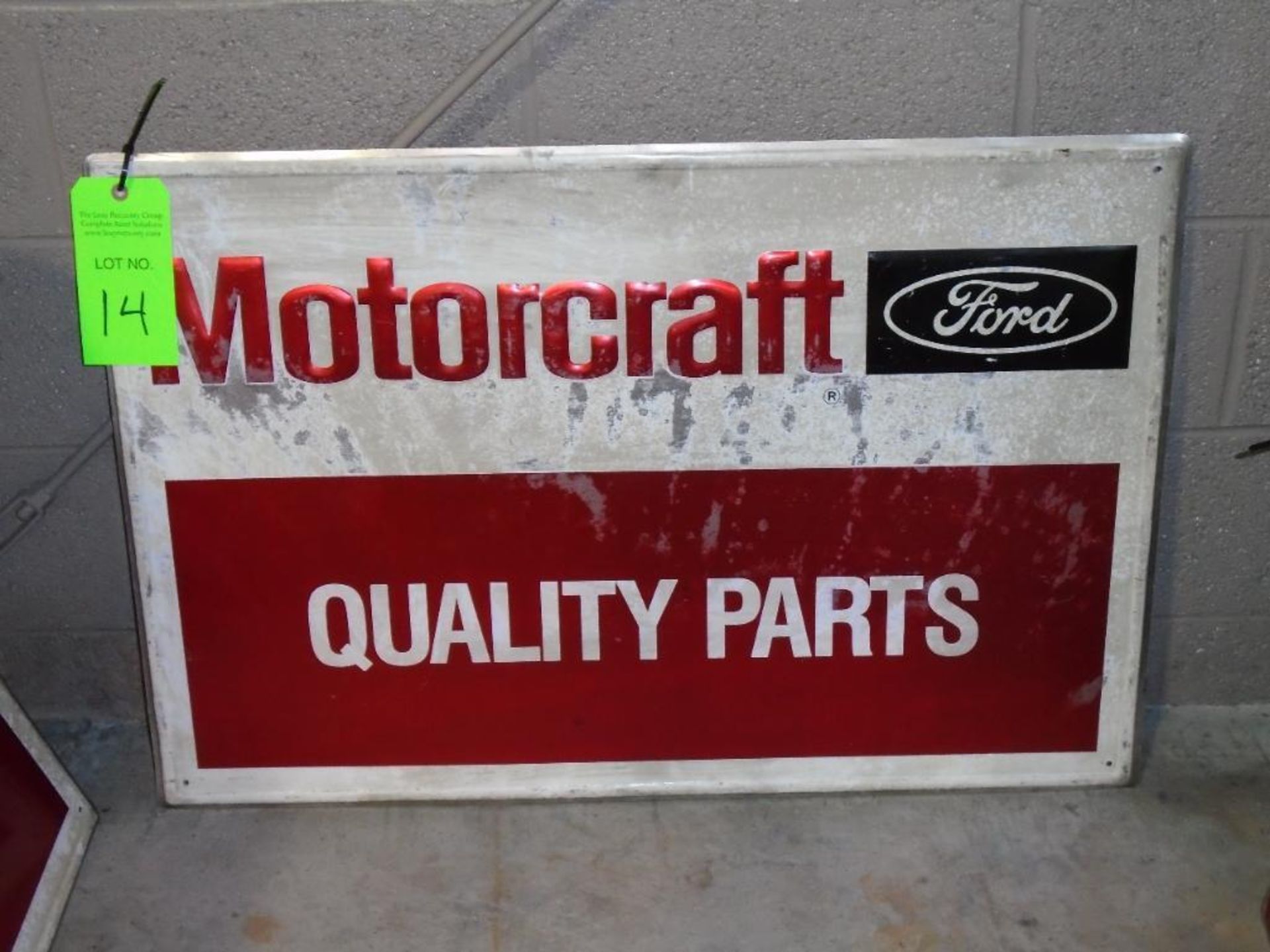 MotorCraft Quality Parts Sign