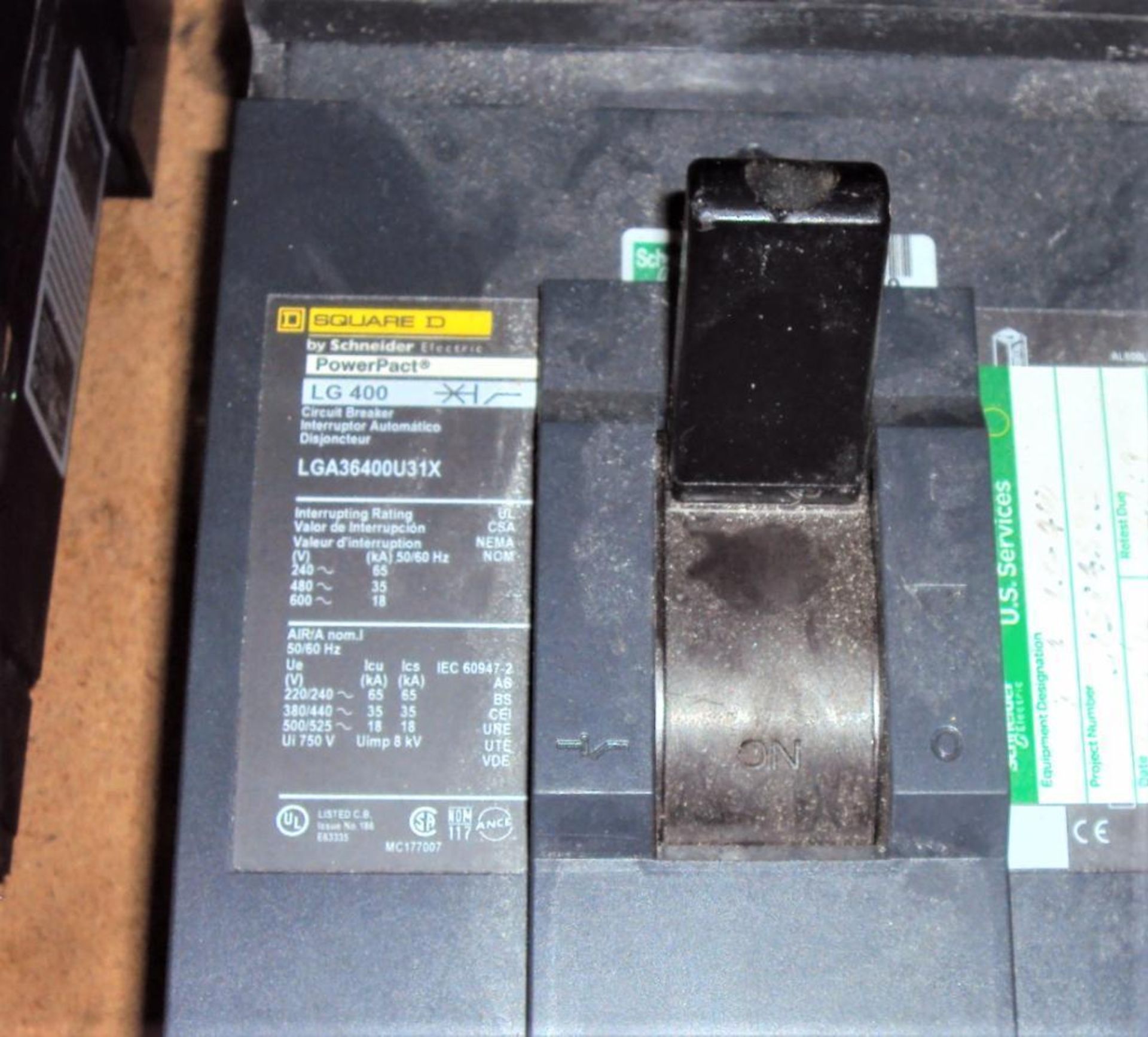 (2) Square D JJ250 & (1) LG400 PowerPact Circuit Breakers - Image 3 of 4