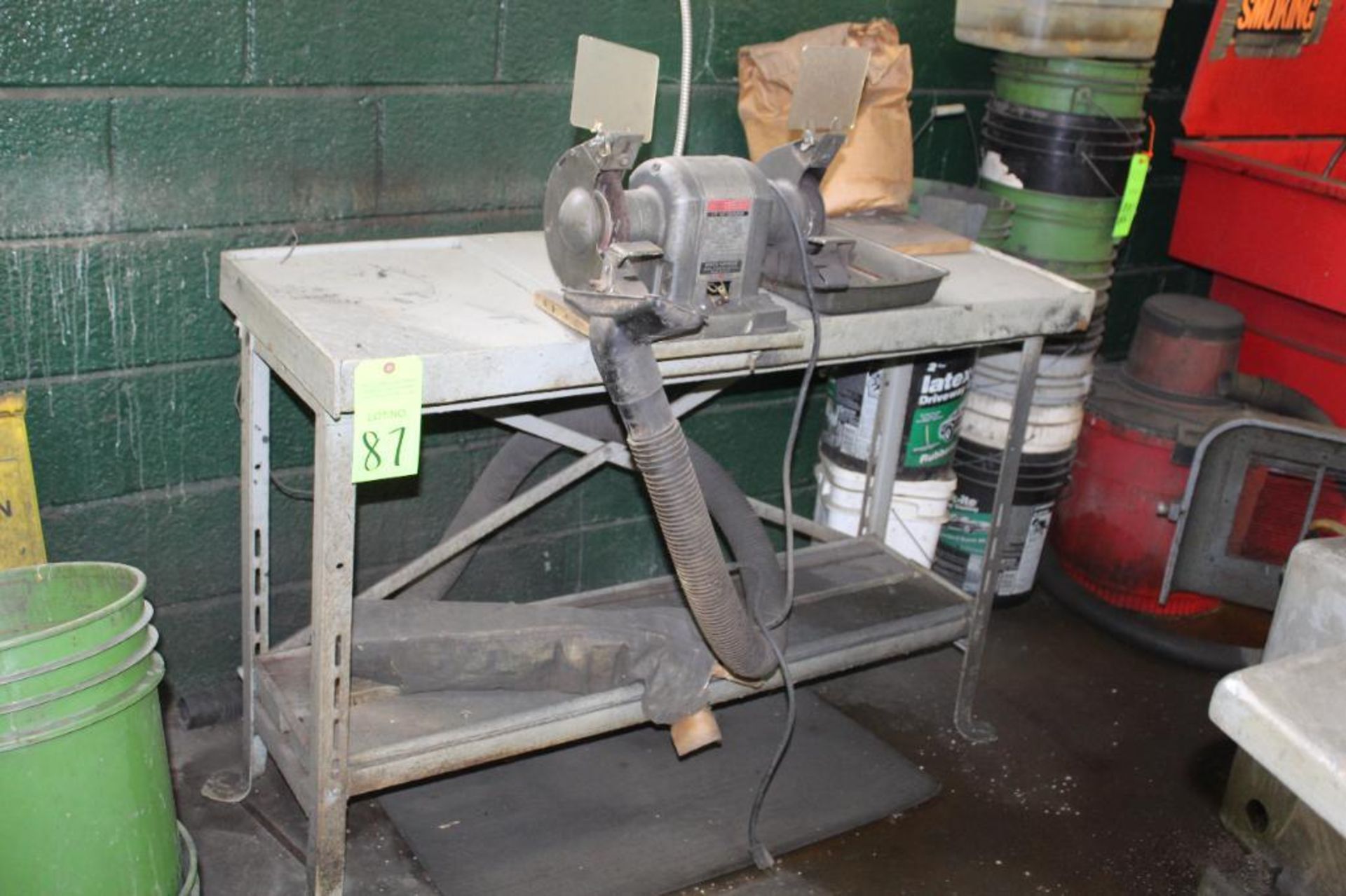 Work Bench with Sears Craftsman Bench Grinder Model 397.19581