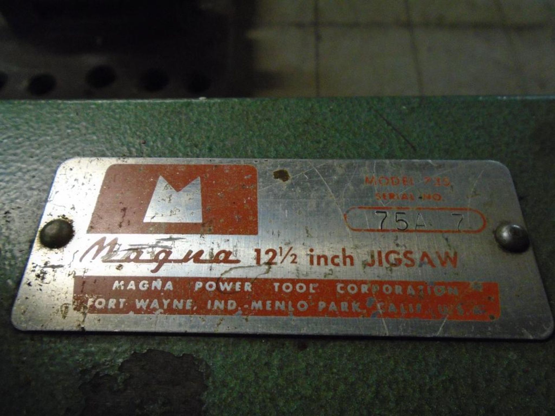 Magna Model 735, 12 1/2"Jigsaw - Image 3 of 5