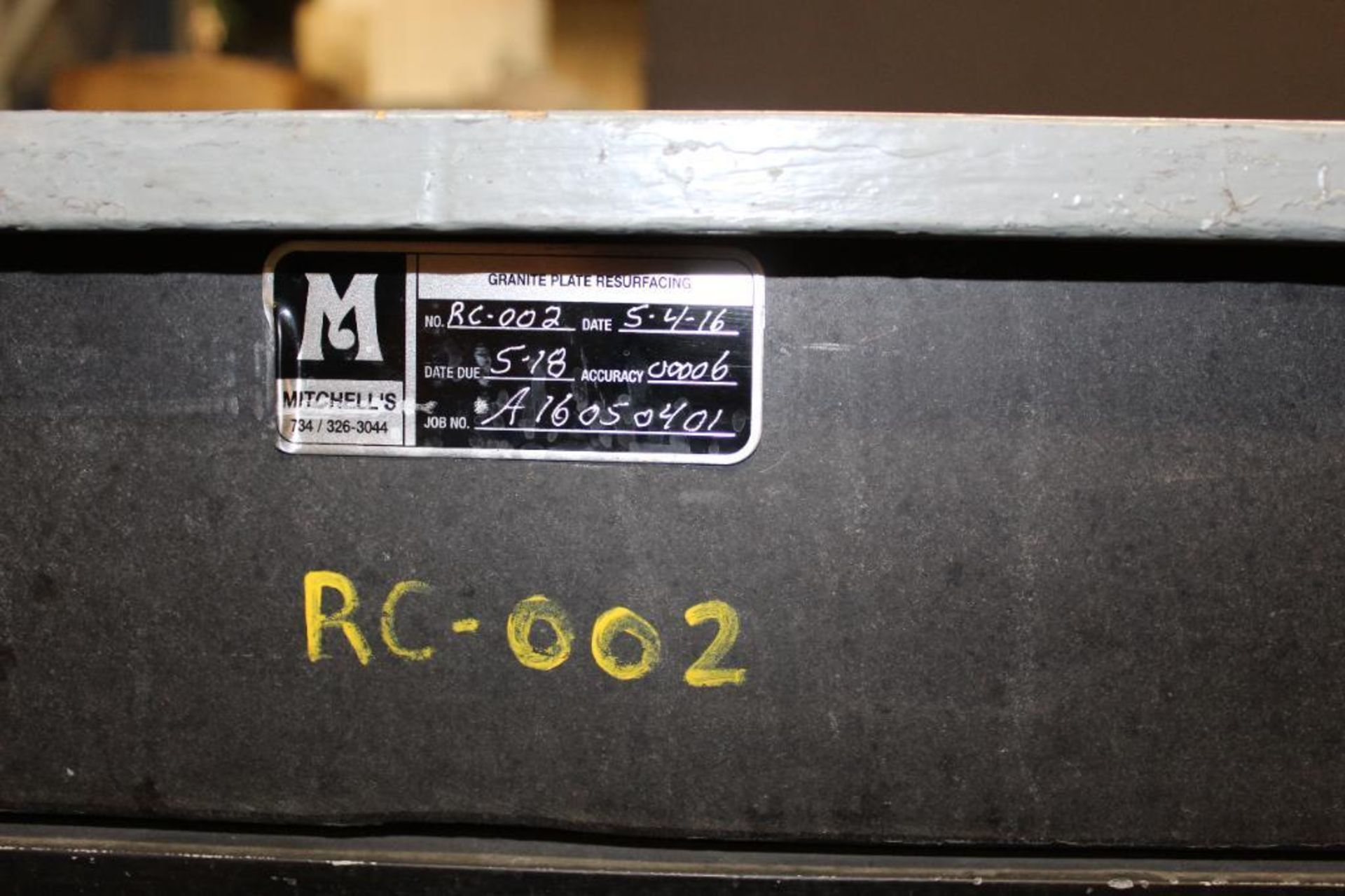 Granite Plate RC-002 on Shop Cart - Image 2 of 2