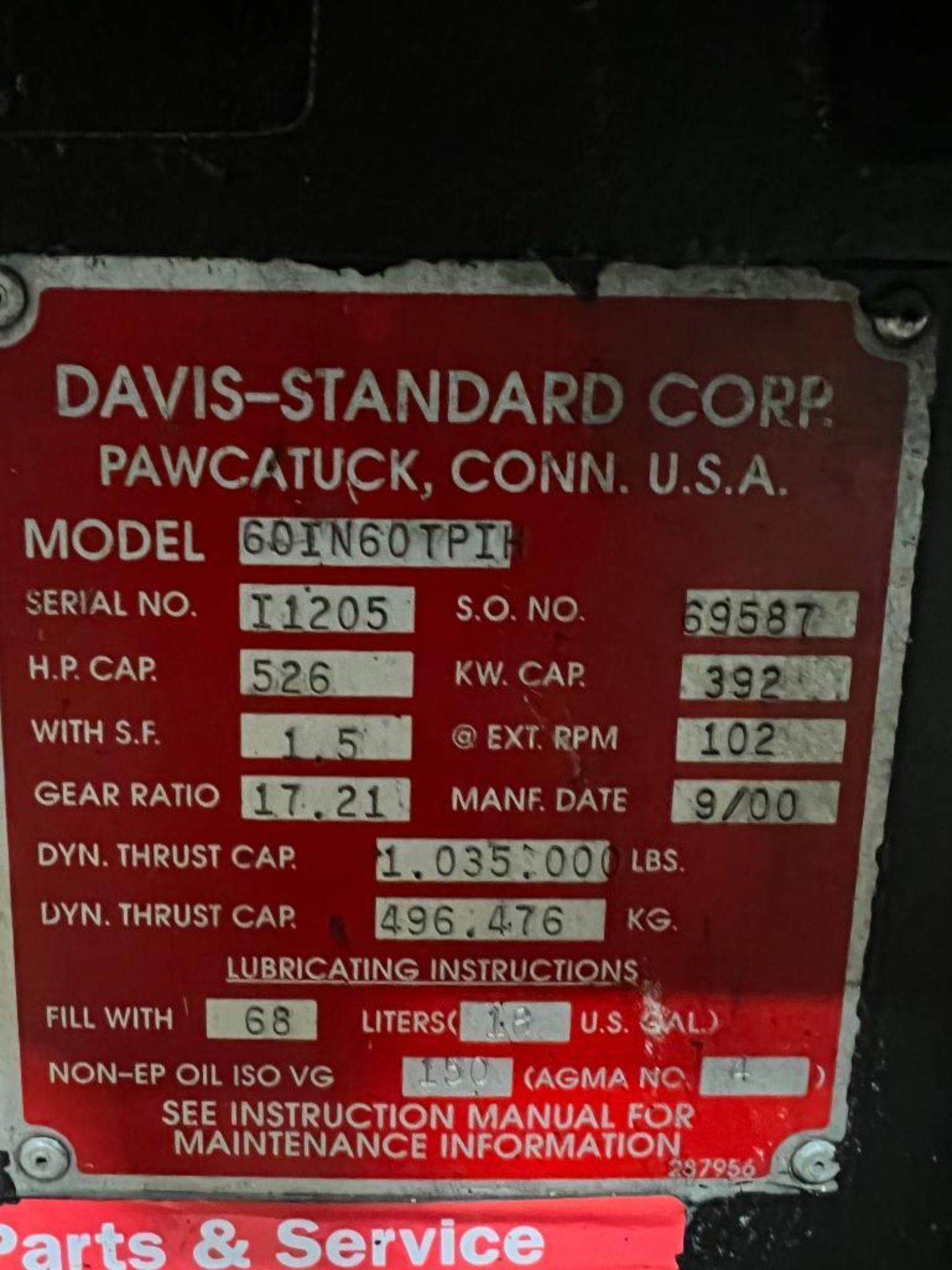 Davis-Standard Corp 6" Thematic Extruder - Image 8 of 13