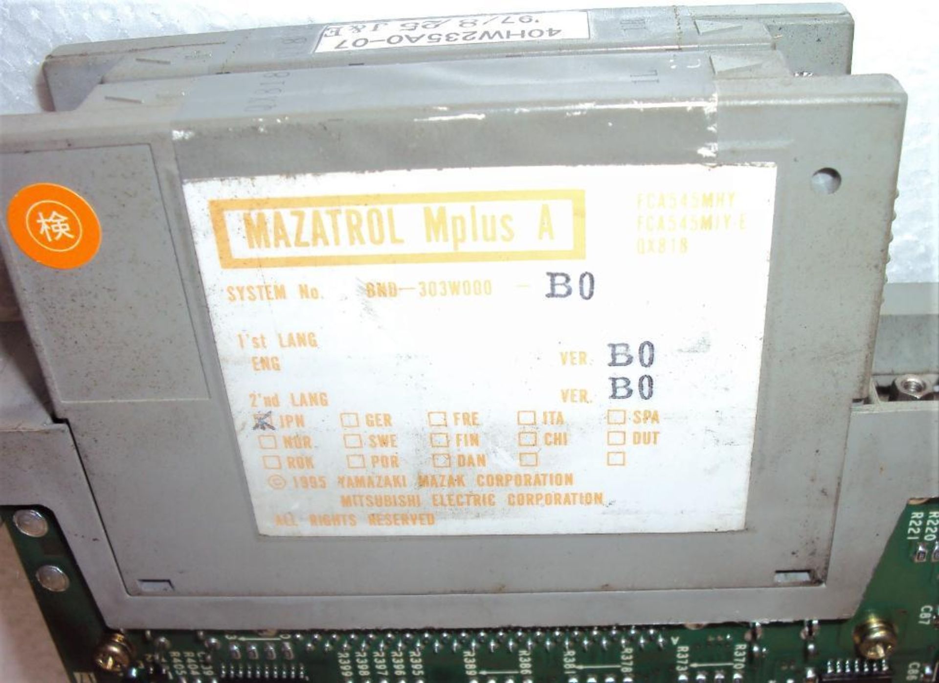 Mitsubishi Mazatrol QX141C BN634A617G52 CPU Module w/ (2) Memory Cassettes QX812 & QX818 and BN634A7 - Image 3 of 7