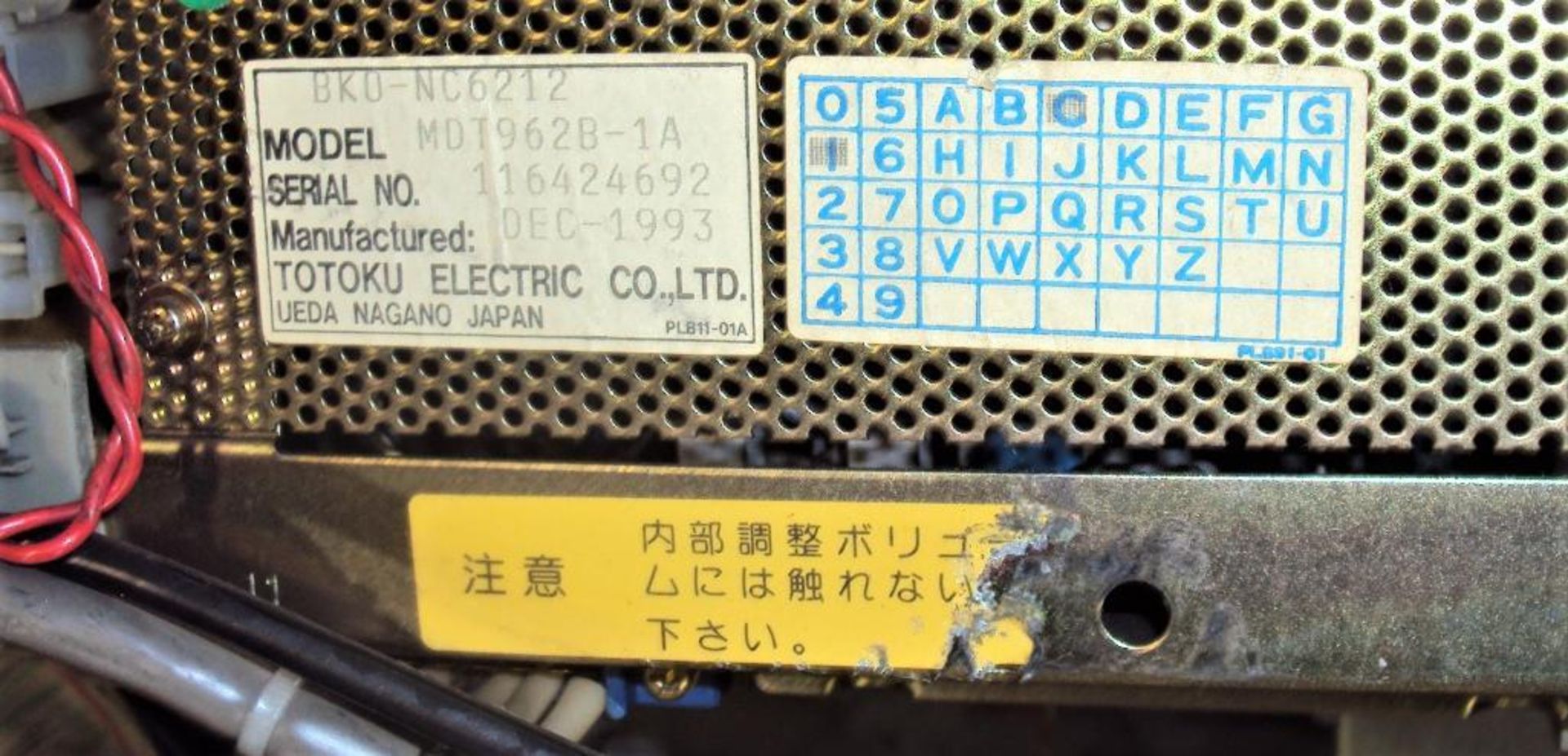Mitsubishi OKK PNC BN111B534 Operator Interface Keypad Door Panel - Image 7 of 8