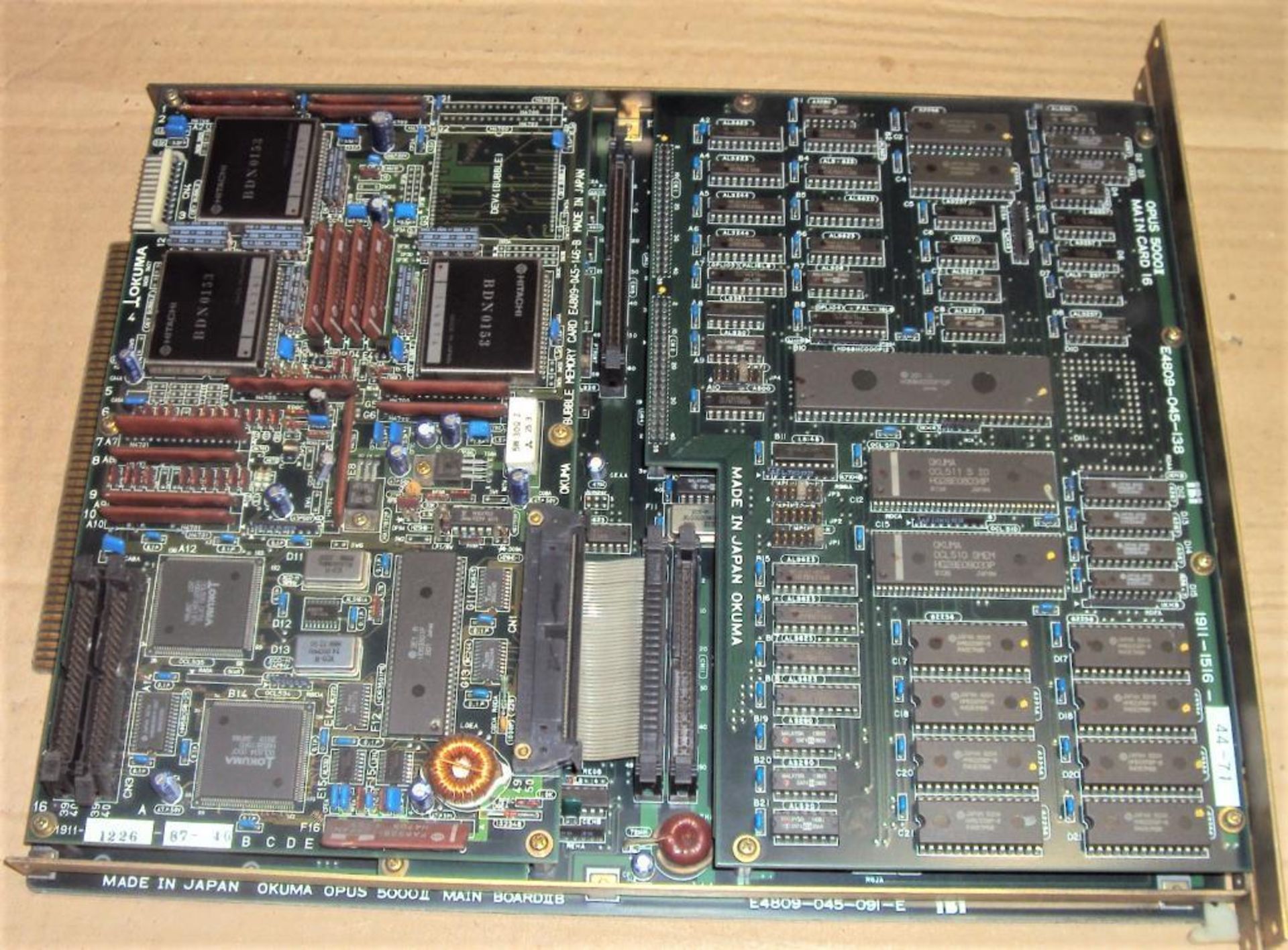 Okuma Opus 5000II E4809-045-091-E Main Board IIE w/ E4809-045-146-B Bubble Memory Card & E4809-045-1