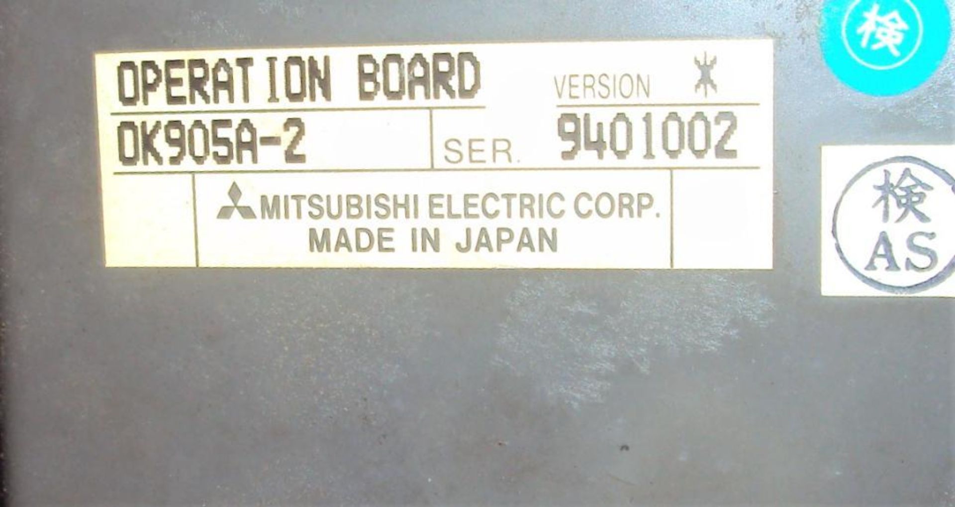 Mitsubishi OKK PNC BN111B534 Operator Interface Keypad Door Panel - Image 8 of 8