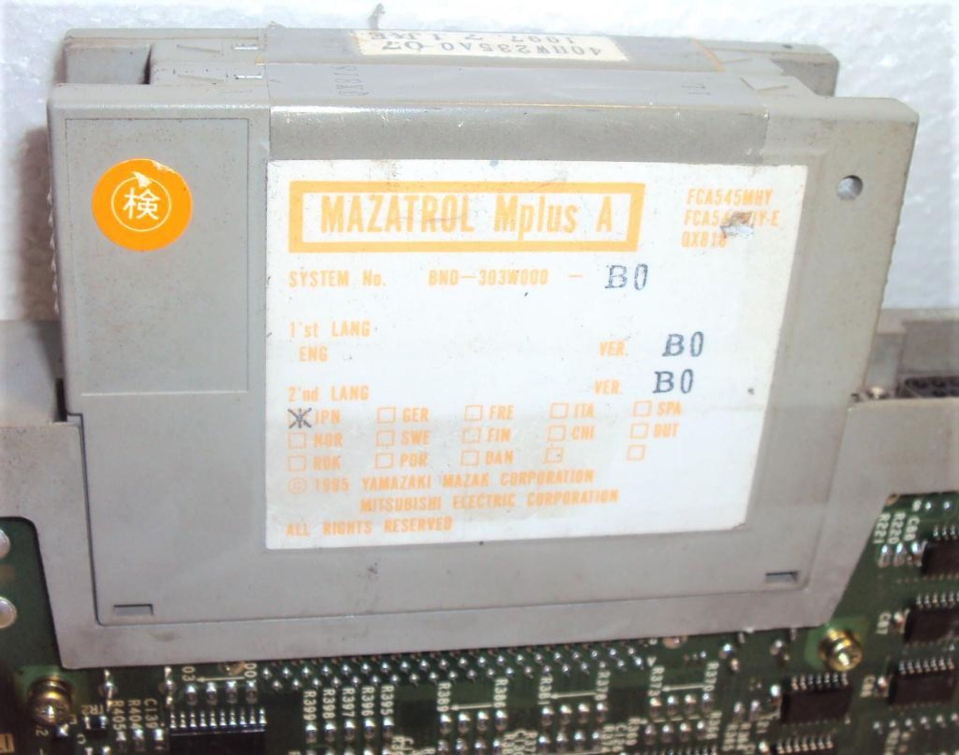 Mitsubishi Mazatrol QX141C BN634A617G52 CPU Module w/ (2) Memory Cassettes QX812 & QX818 and BN634A7 - Image 3 of 7