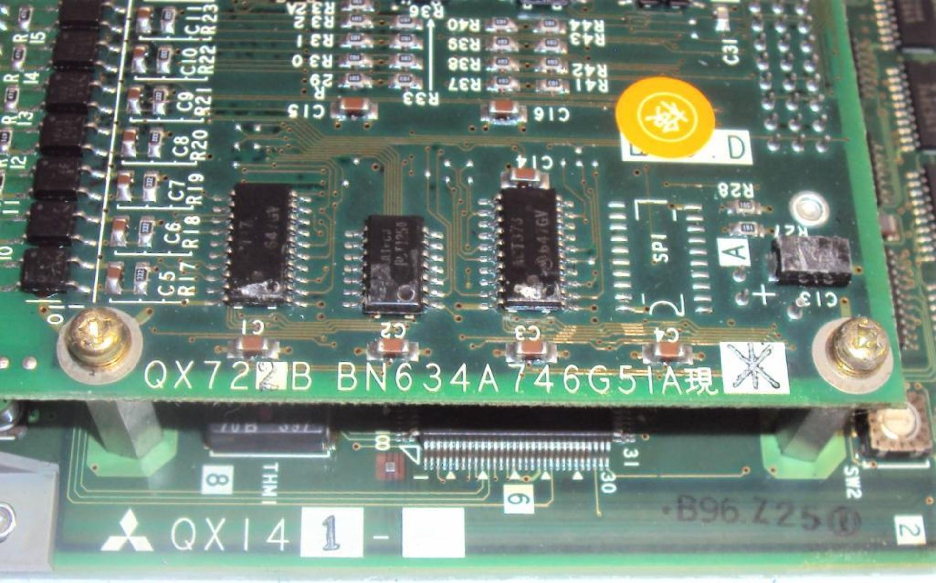 Mitsubishi Mazatrol QX141C BN634A617G52 CPU Module w/ (2) Memory Cassettes QX812 & QX818 and BN634A7 - Image 7 of 7