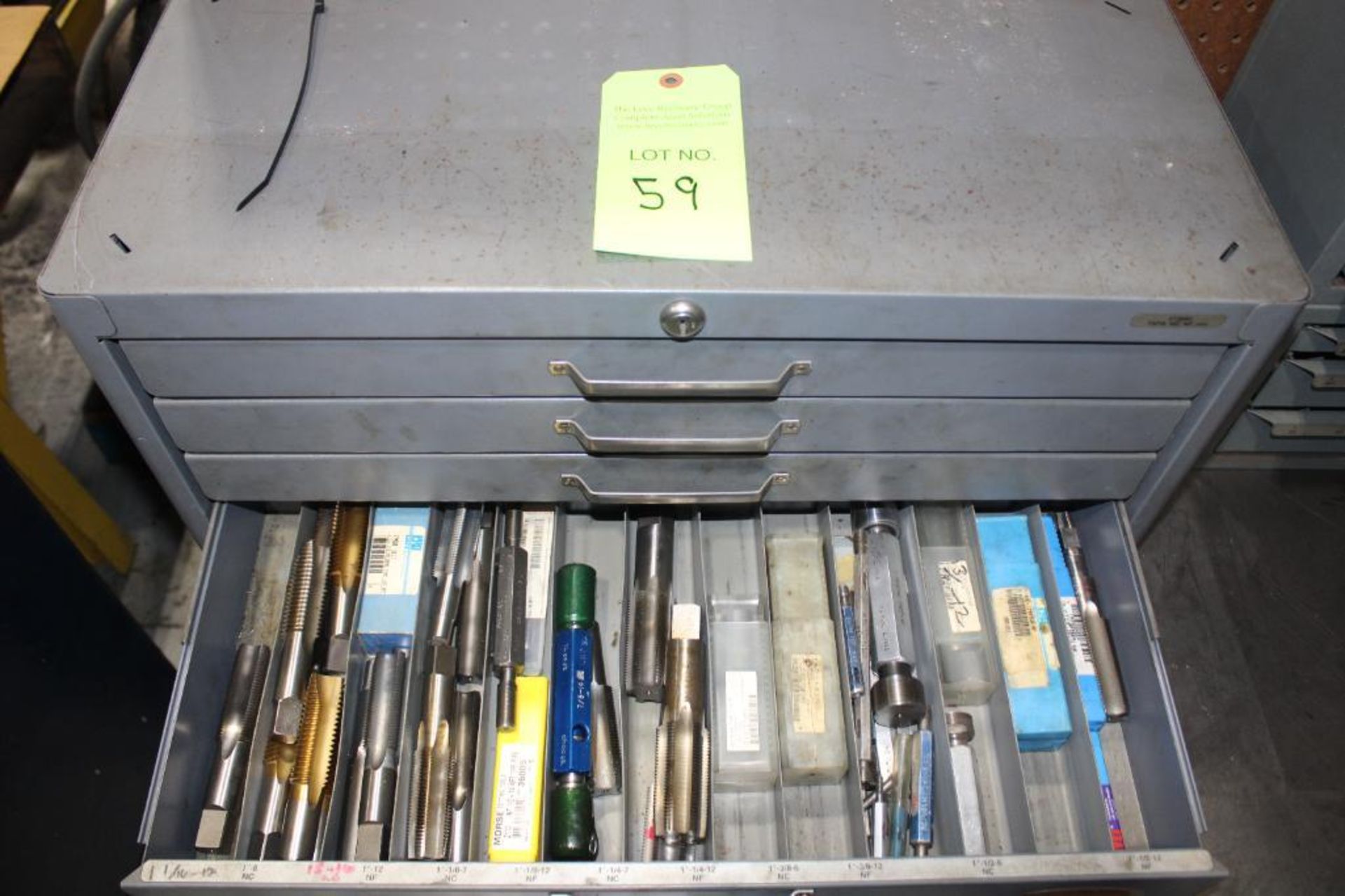 Tool Chest With Various Sizes of Taps - Image 5 of 5