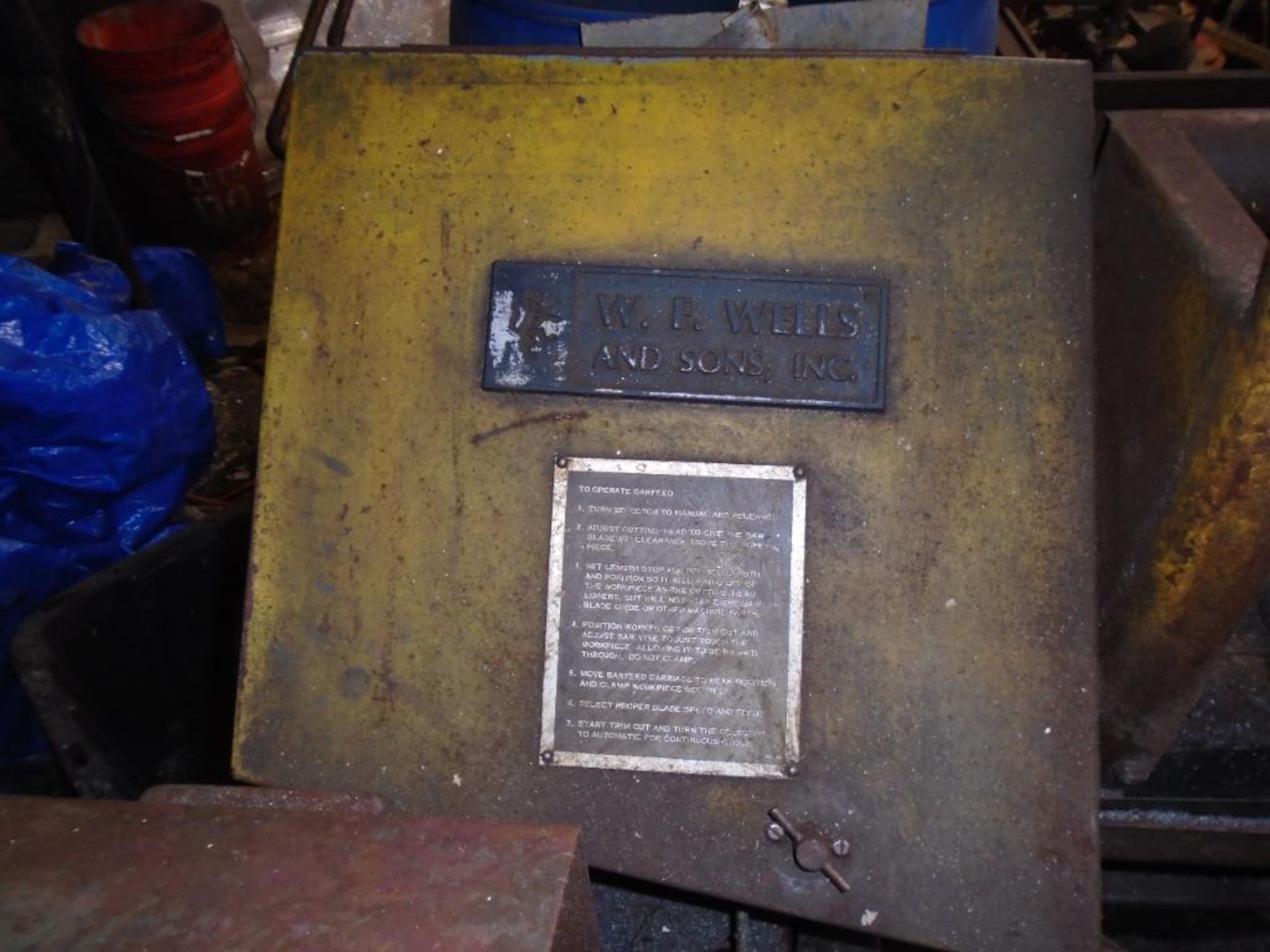 W.F. Wells & Sons Bandsaw with Roller Track - Image 3 of 7