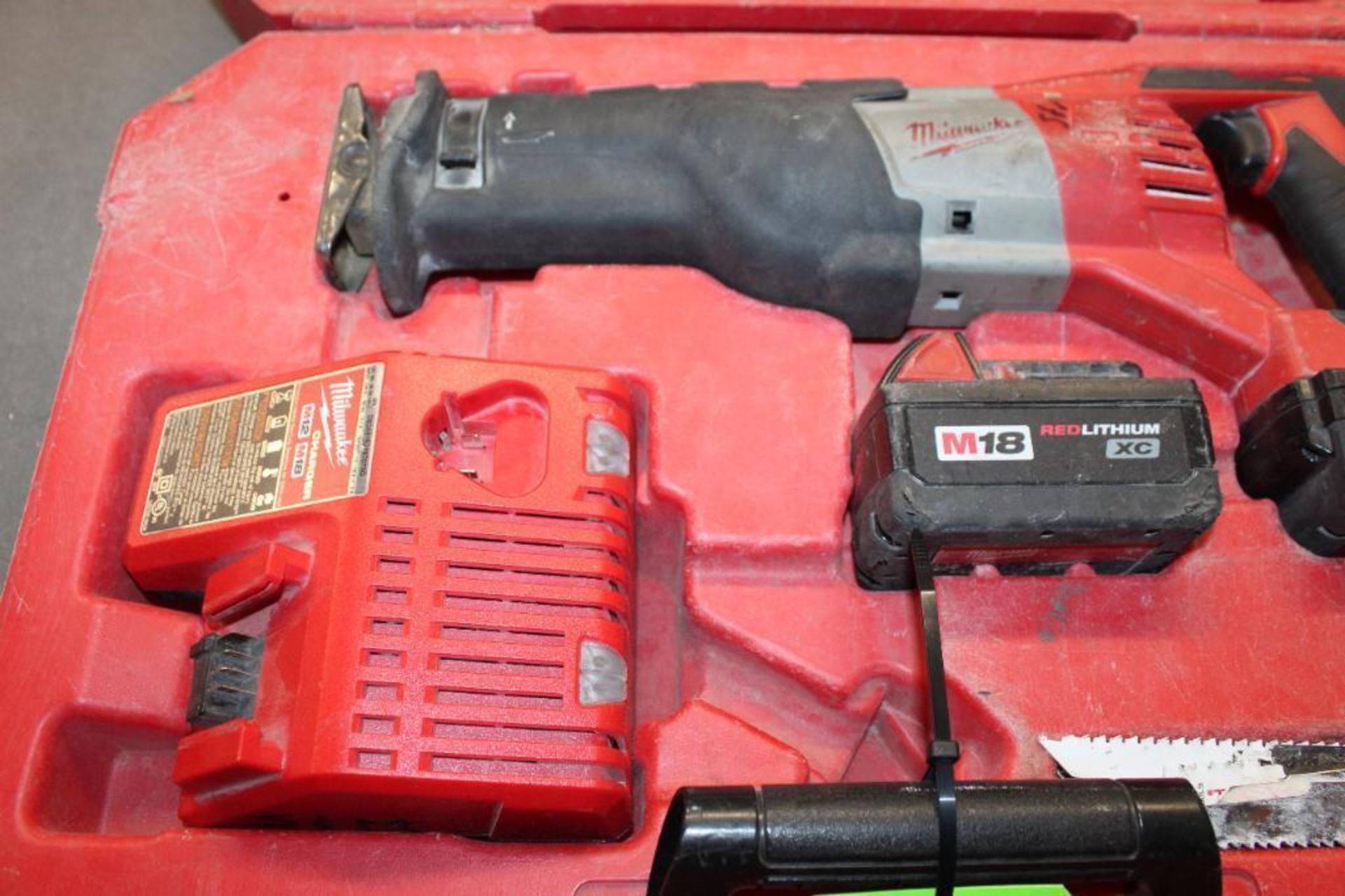 Milwaukee M18 Sawzall with 1 Charger and 2 Batteries - Image 3 of 3