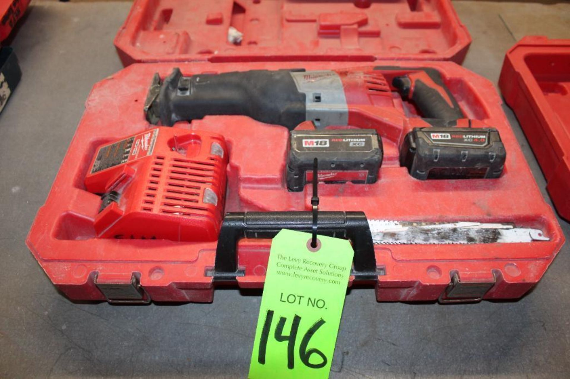 Milwaukee M18 Sawzall with 1 Charger and 2 Batteries