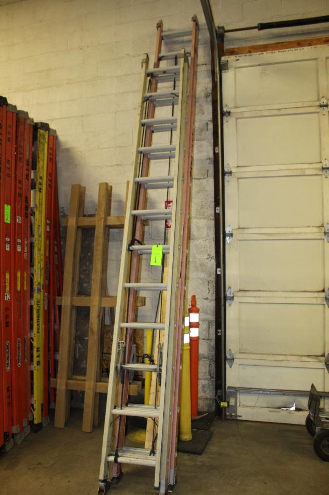 Lot of 2 Fiberglass Extension Ladders