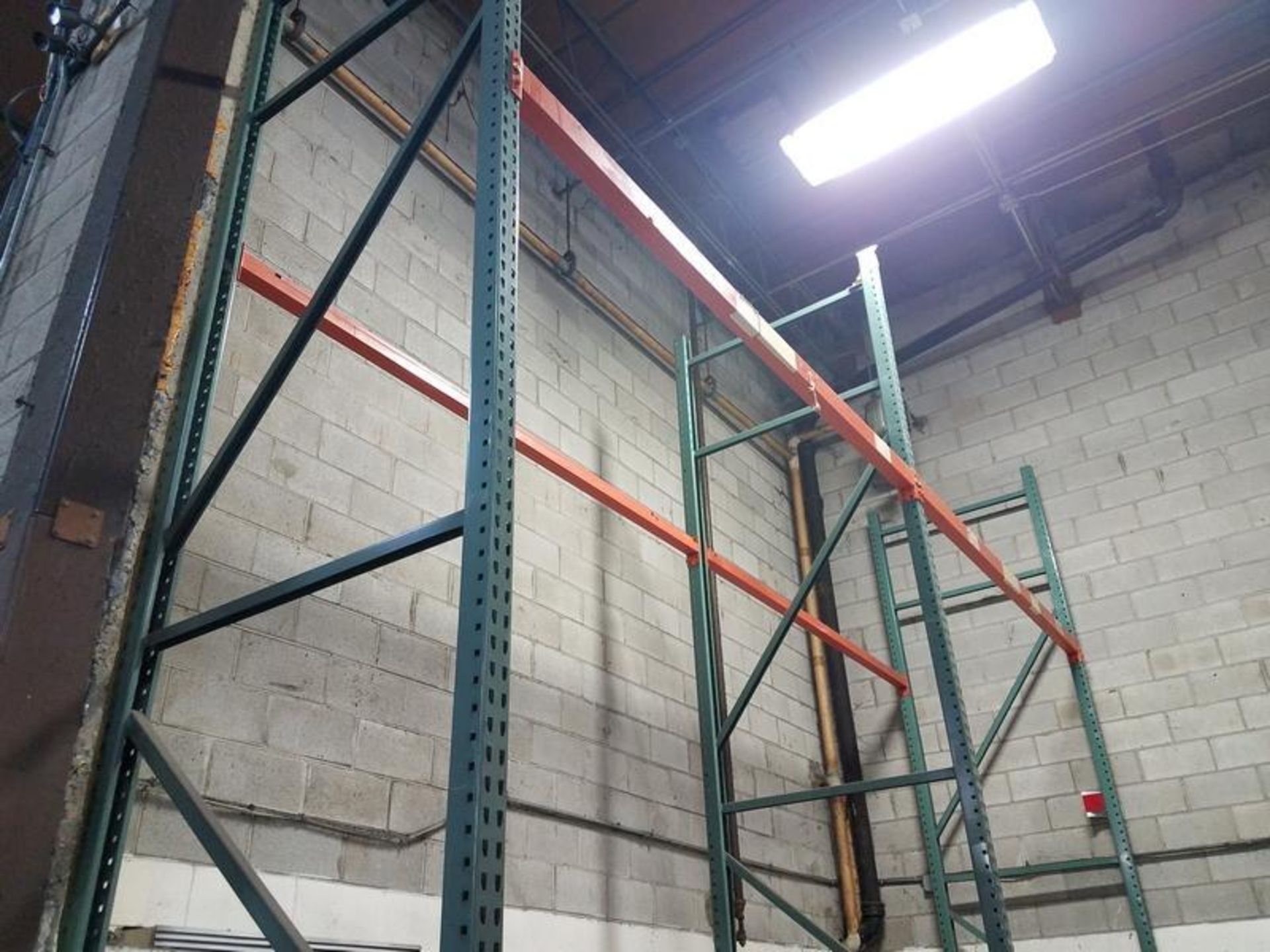 LOT (2) Sections of Adjustable Pallet Racking, 9' x 48" x 18'H - Image 2 of 4