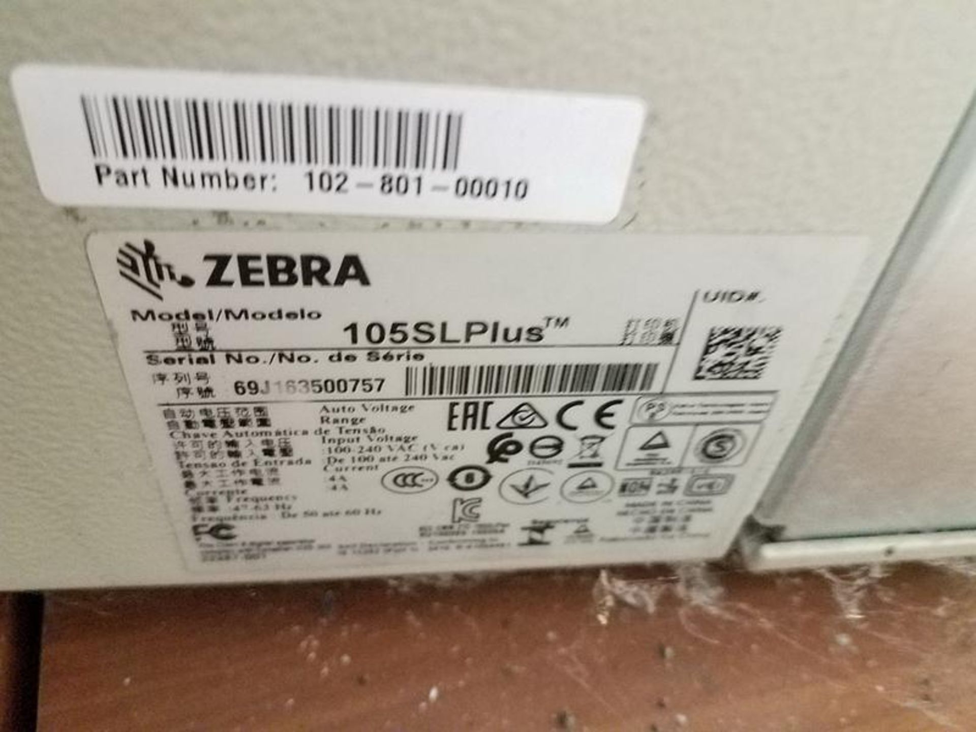 Zebra 105SL Plus Barcode Label Printer - Image 2 of 2