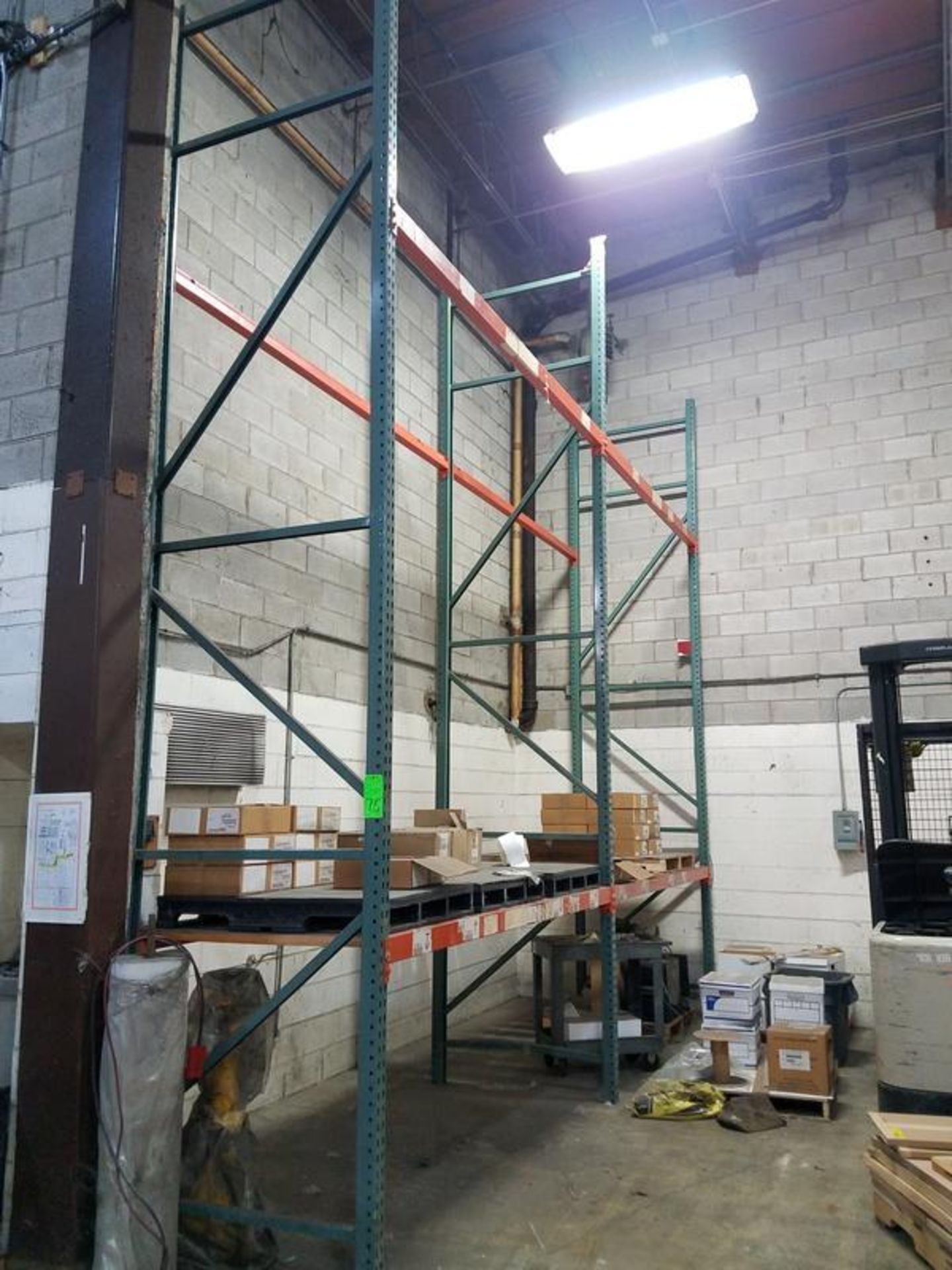 LOT (2) Sections of Adjustable Pallet Racking, 9' x 48" x 18'H