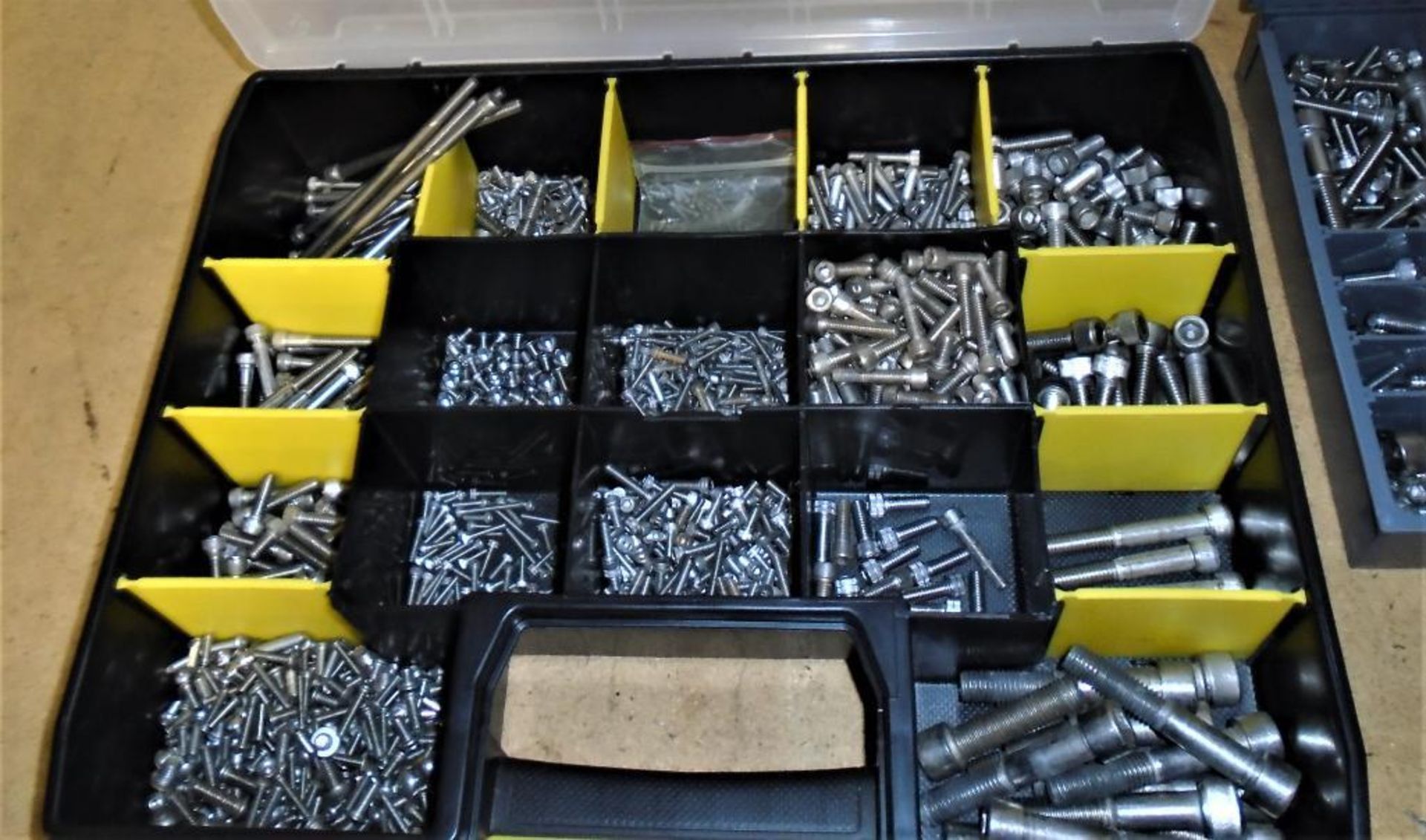 (3) Organizer Bin Boxes Filled with Metric & Standard Stainless Steel SH Bolts - Image 2 of 5