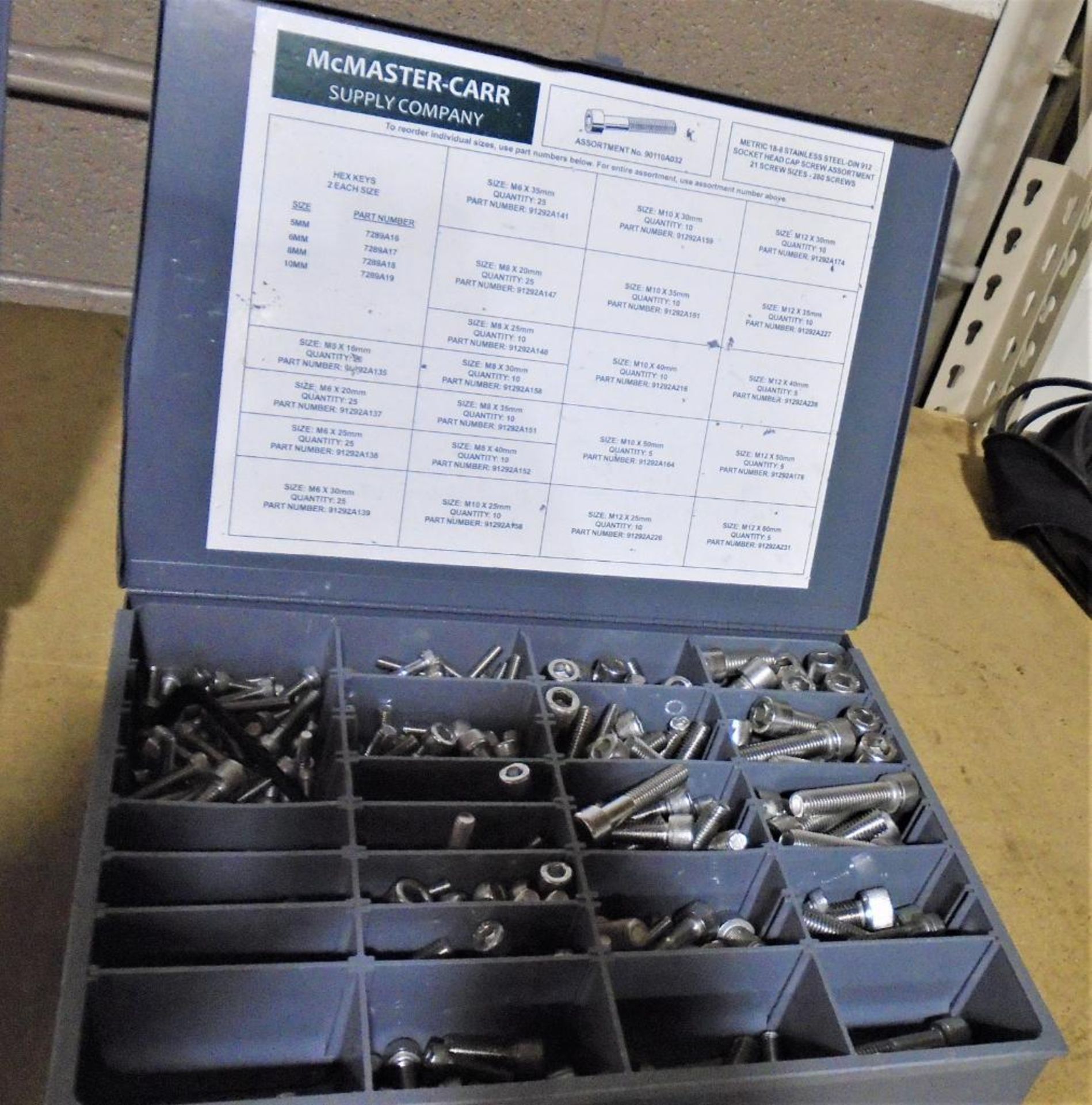 (3) Organizer Bin Boxes Filled with Metric & Standard Stainless Steel SH Bolts - Image 4 of 5