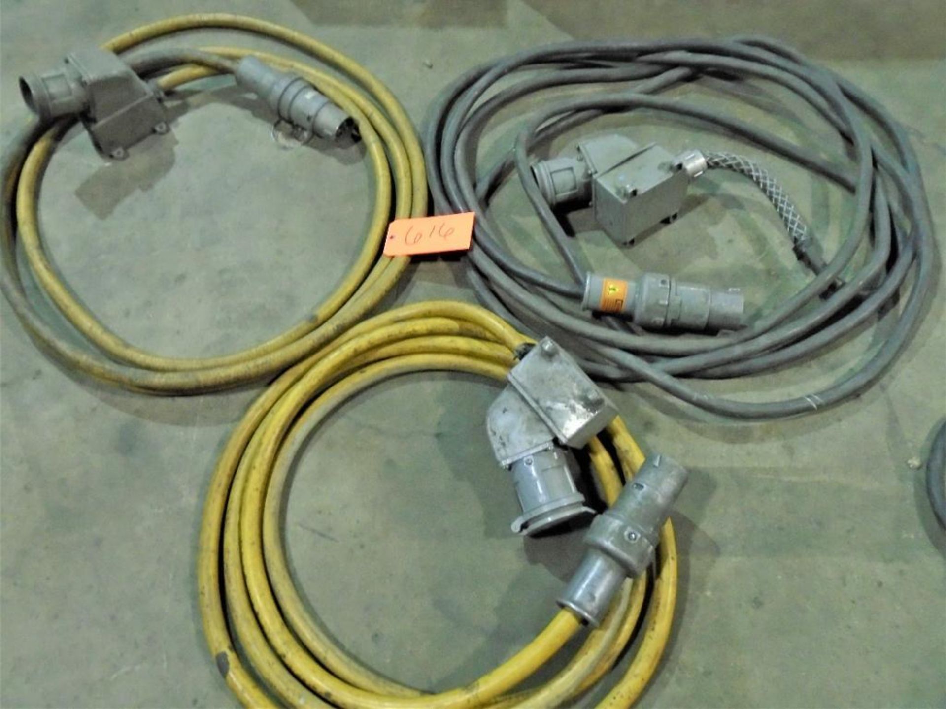 (3) Cables with Russell Stowe 4 Wire Plug and Receptacle