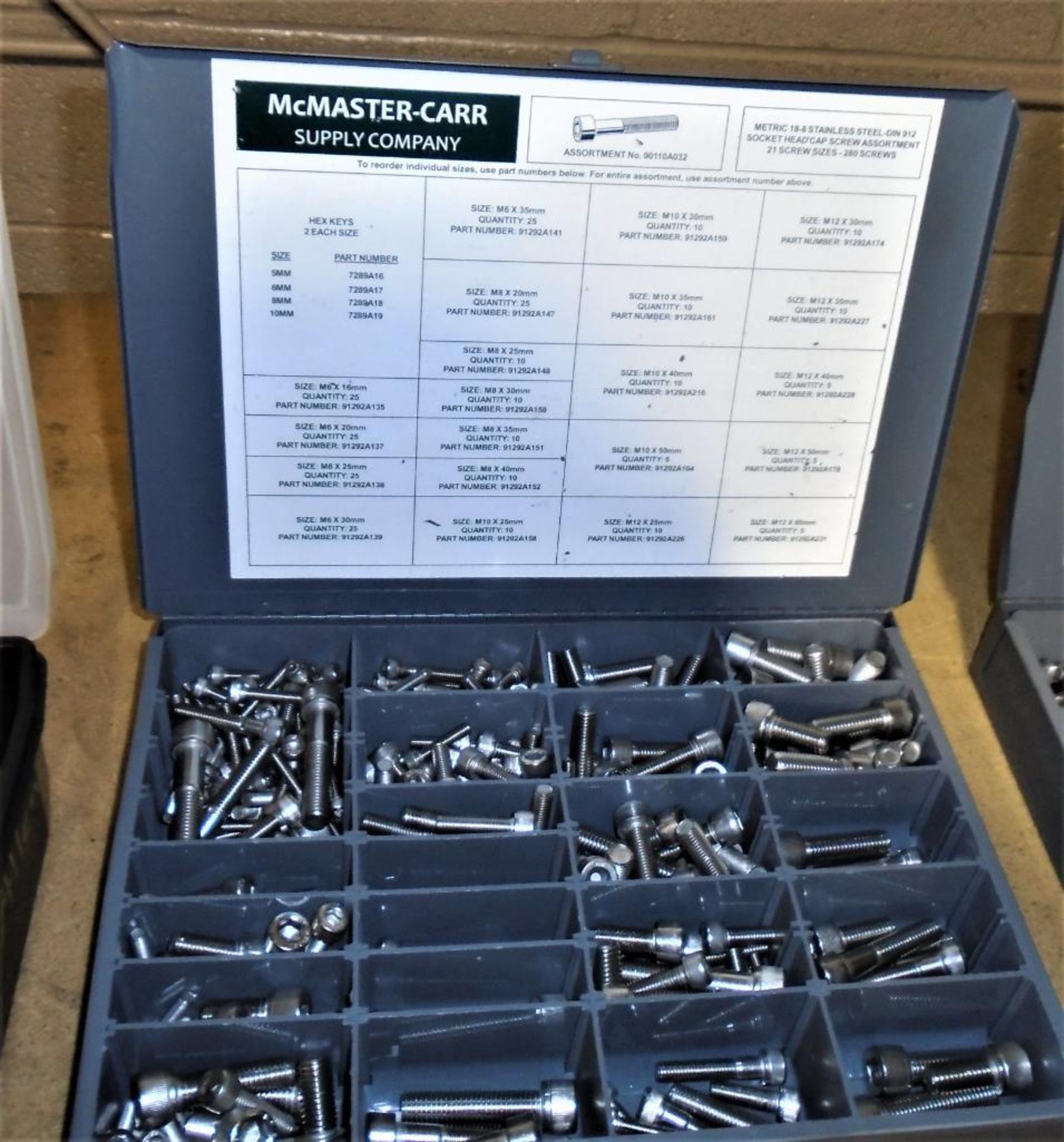 (3) Organizer Bin Boxes Filled with Metric & Standard Stainless Steel SH Bolts - Image 3 of 5