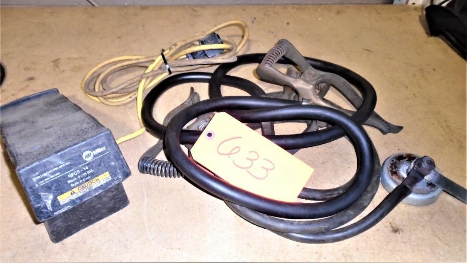 Miller HFCs-14 Foot Pedal and (2) Grounding Clamp Cables - Image 2 of 5