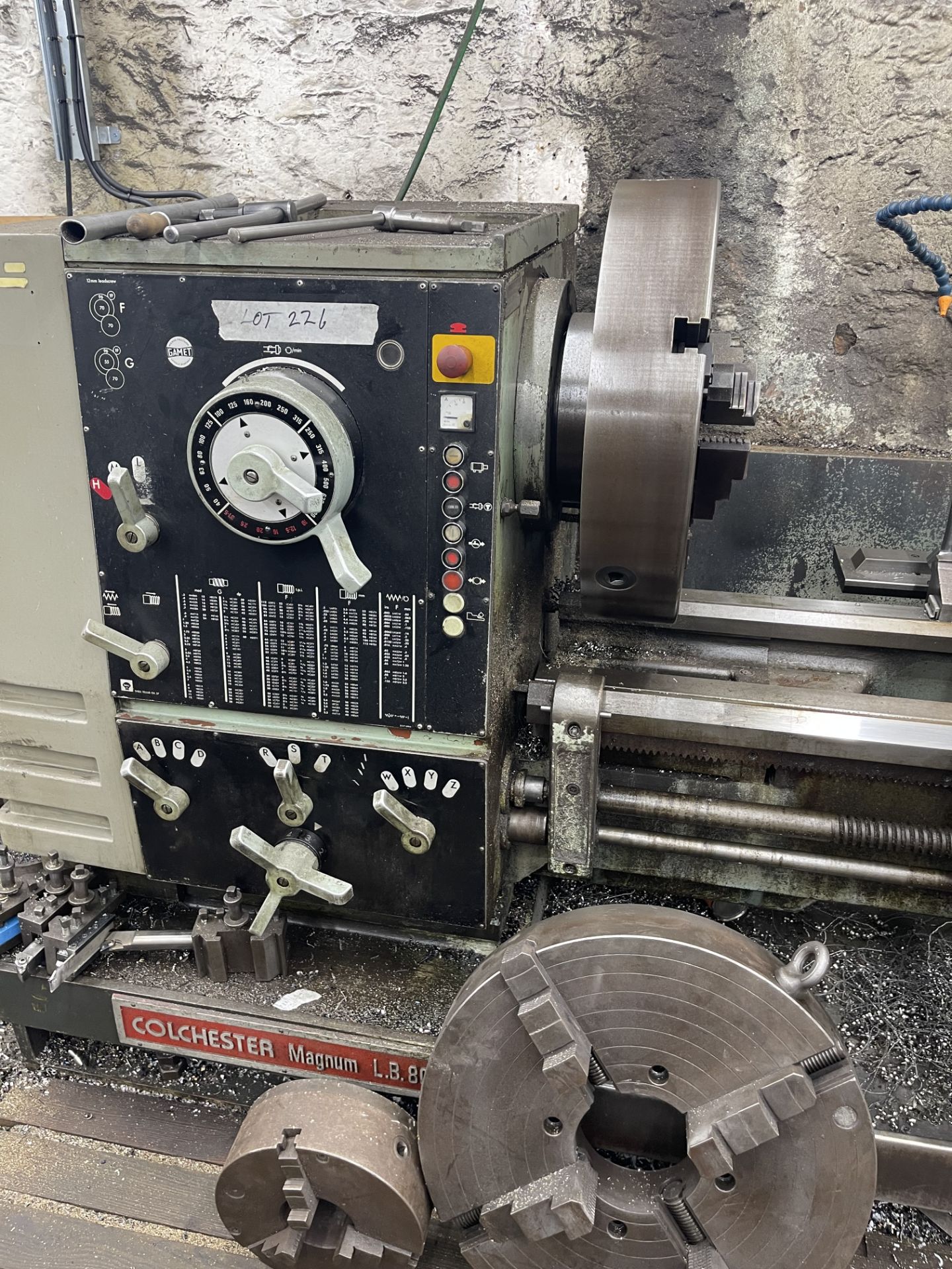 Colchester Magnum LB800 GAP BED LATHE, speds 10/800rpm, taper turning, 3 and 4 jaw chucks, 2