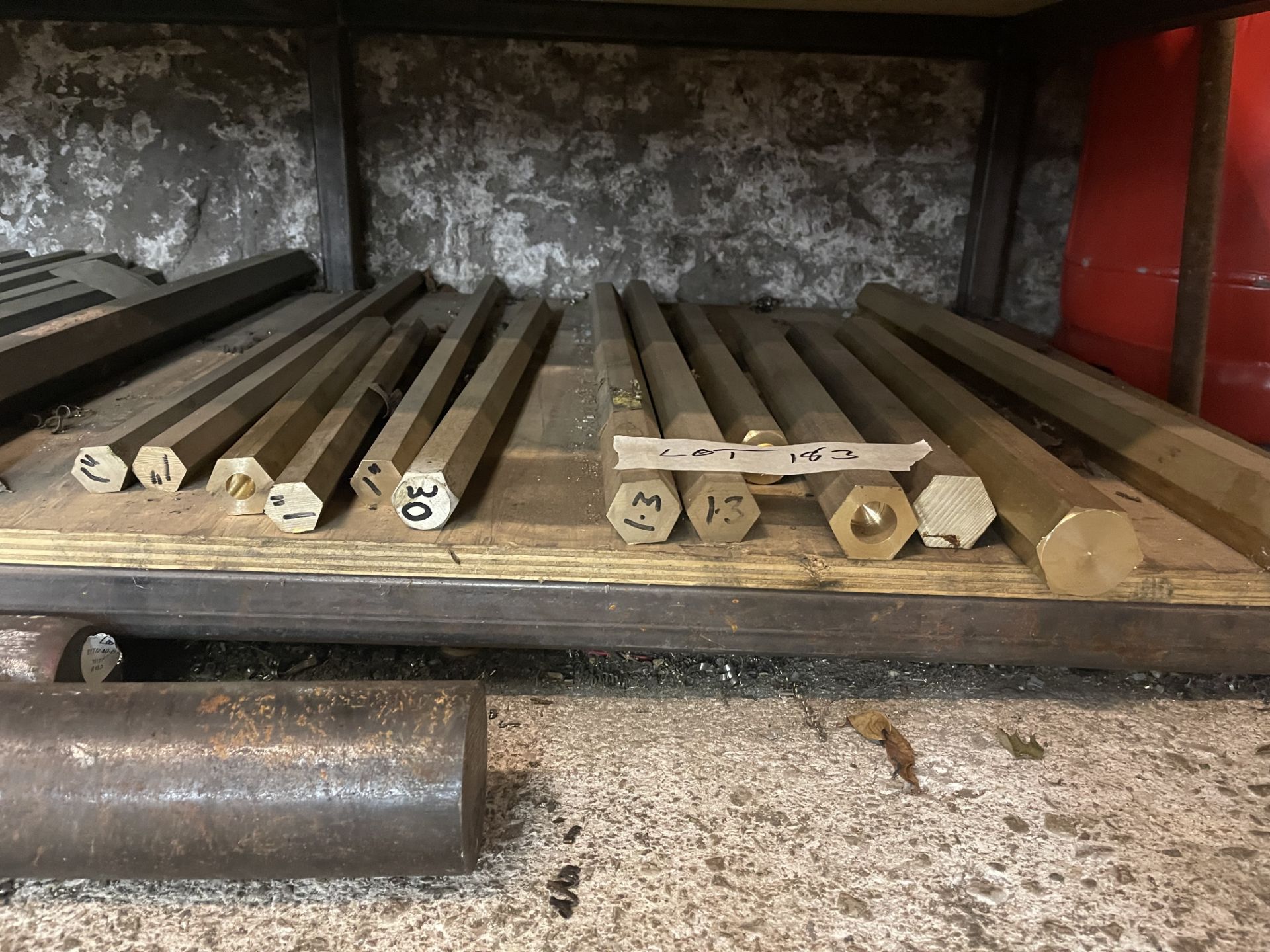 13 HEXAGONAL BRASS BARS 1" - 40mm