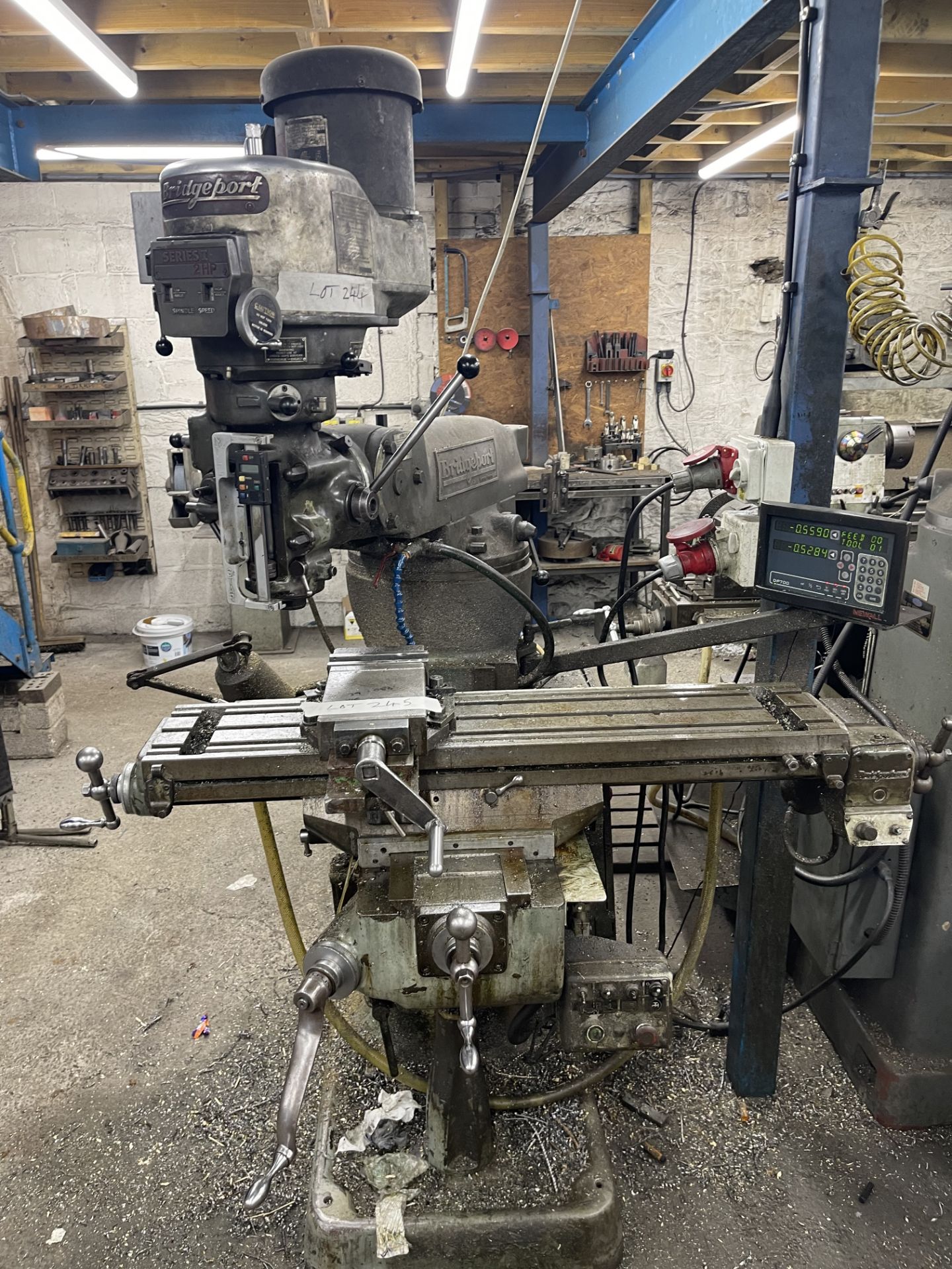 Bridgeport Series 1 2HP TURRET MILLER, table 42" x 9", Newall 2 axis DRO, Rebuilt by Braithwaites,