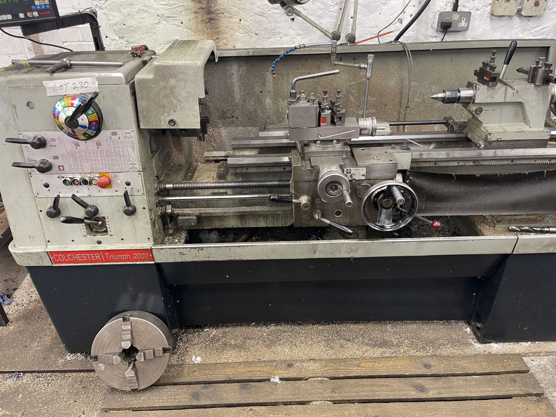 Colchester Triumph 2000 GAP BED LATHE, taper turning, 3 and 4 jaw chucks, approx 1250mm bc, 2 axis