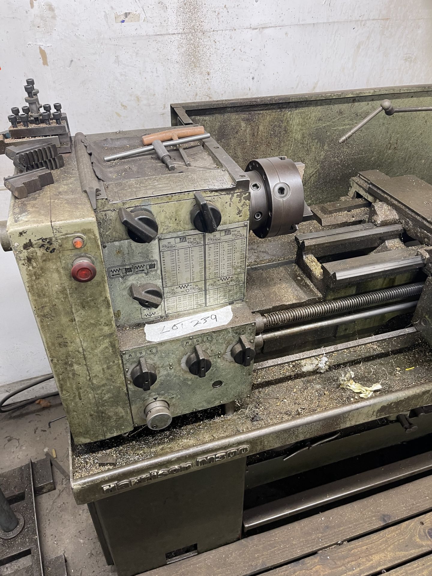 Harrison M300 GAP BED LATHE, taper turning, 58/2500rpm, approx 600mm bc, serial no 75-301845