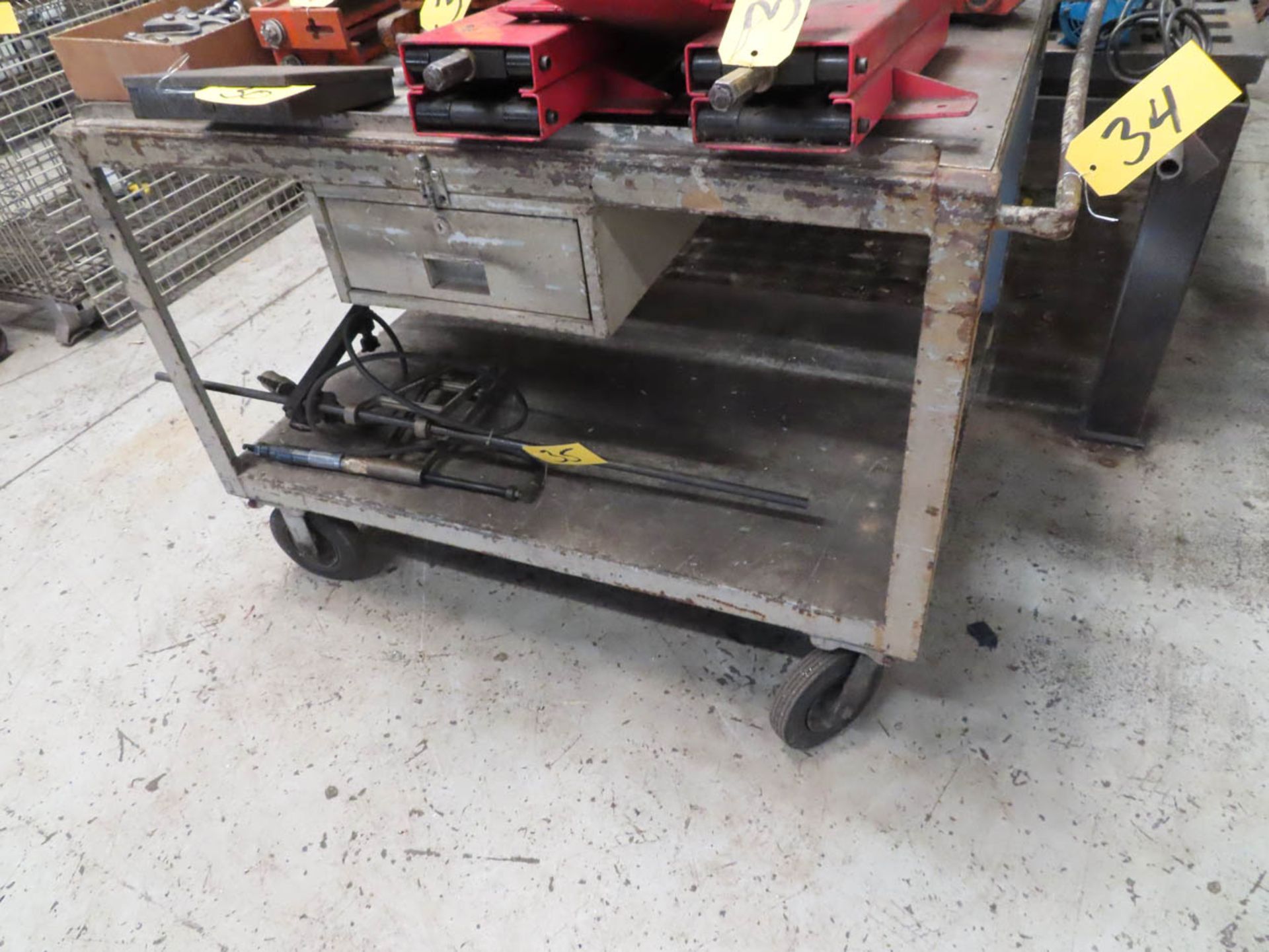 Rolling Metal Cart (No Contents)