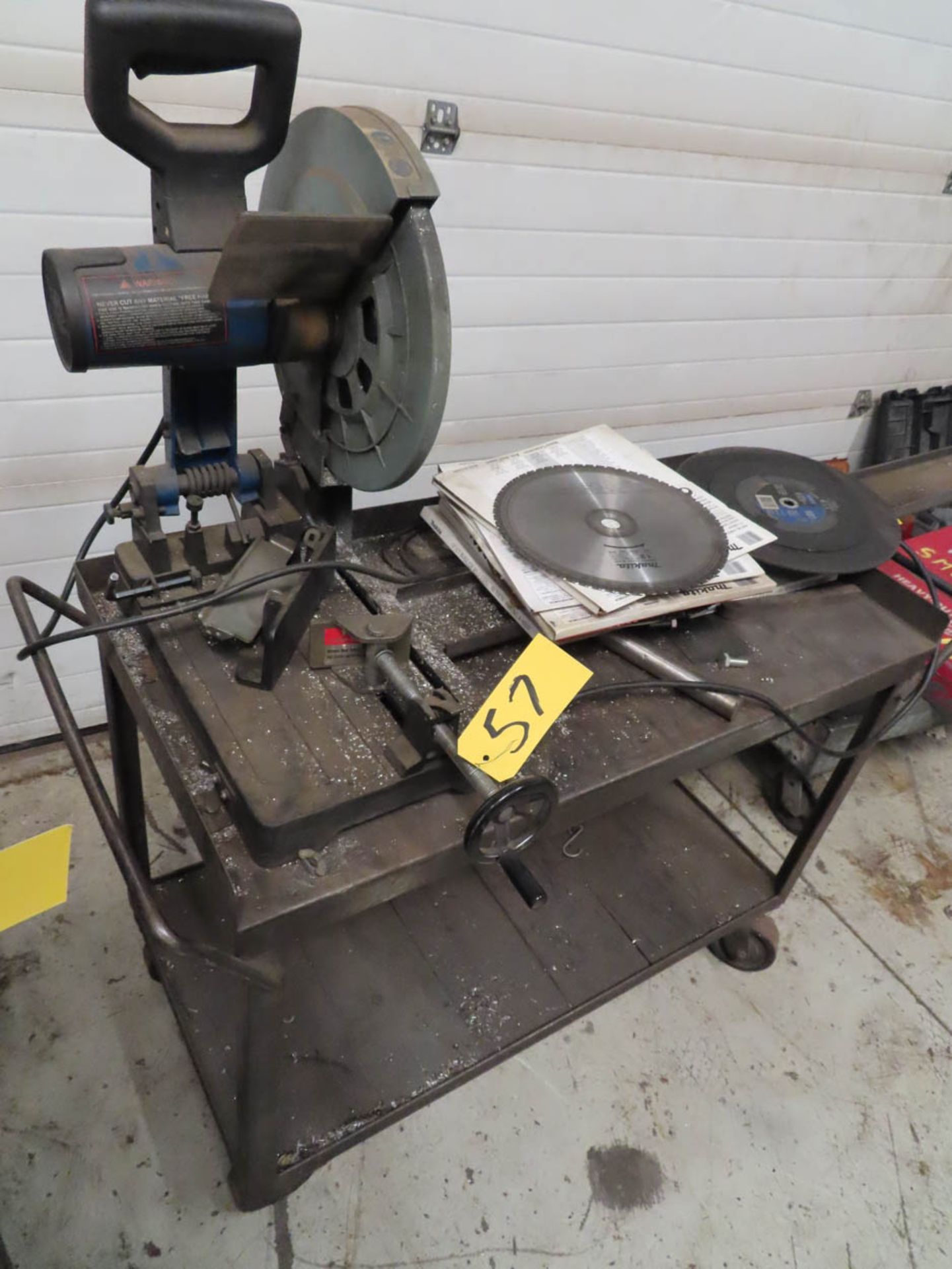 Steel Max 14" Metal Cutting Saw With Blades & Cart